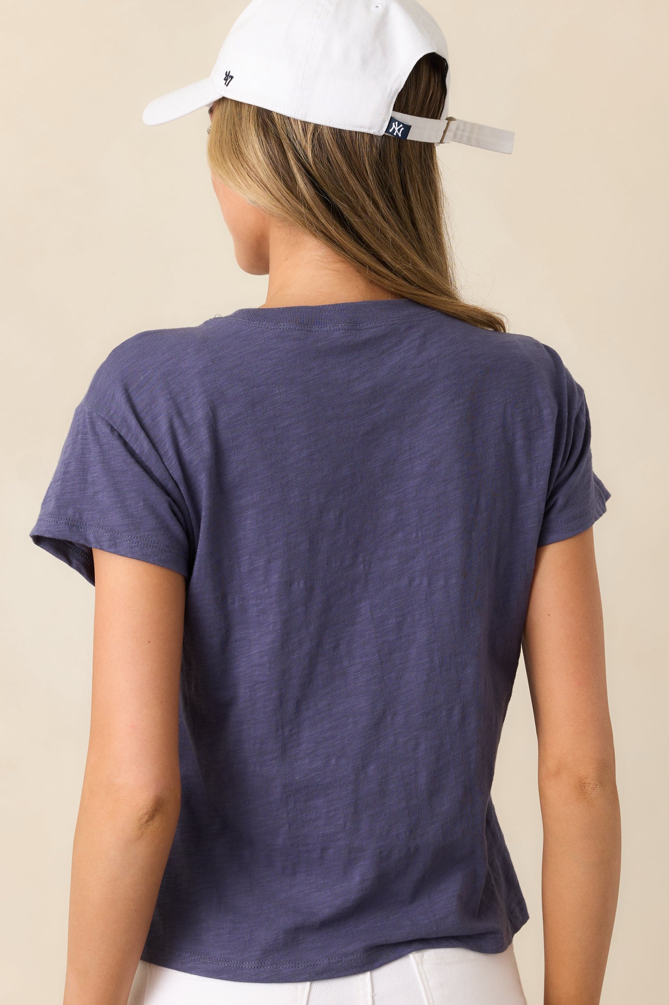 Z Supply Worn Blue Cotton Modern Slub Tee