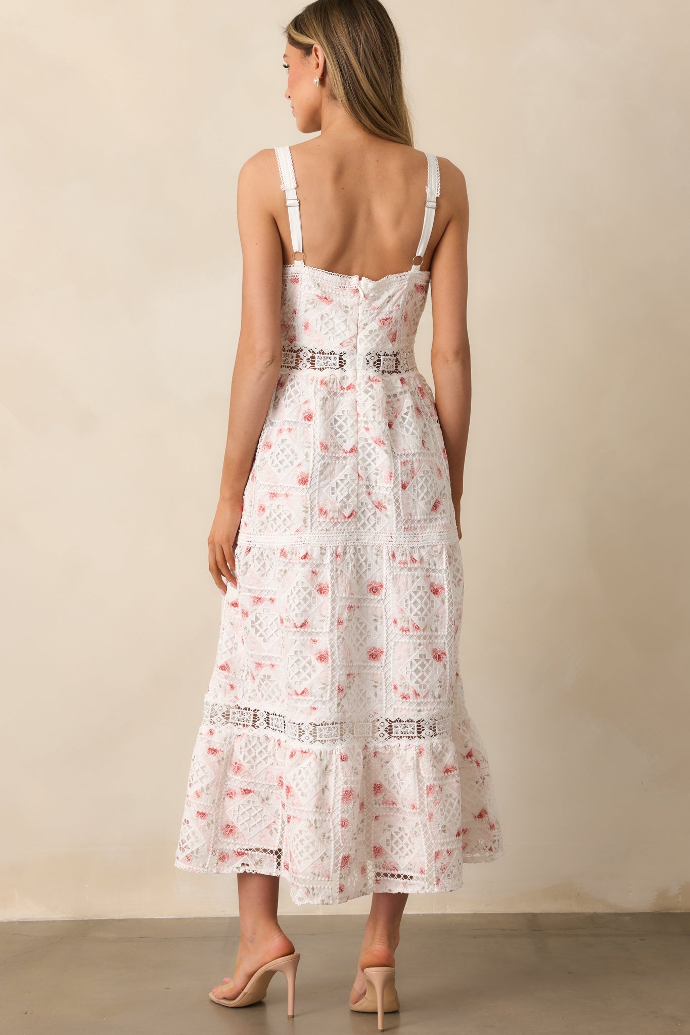 Classical Ballet White Embroidered Maxi Dress