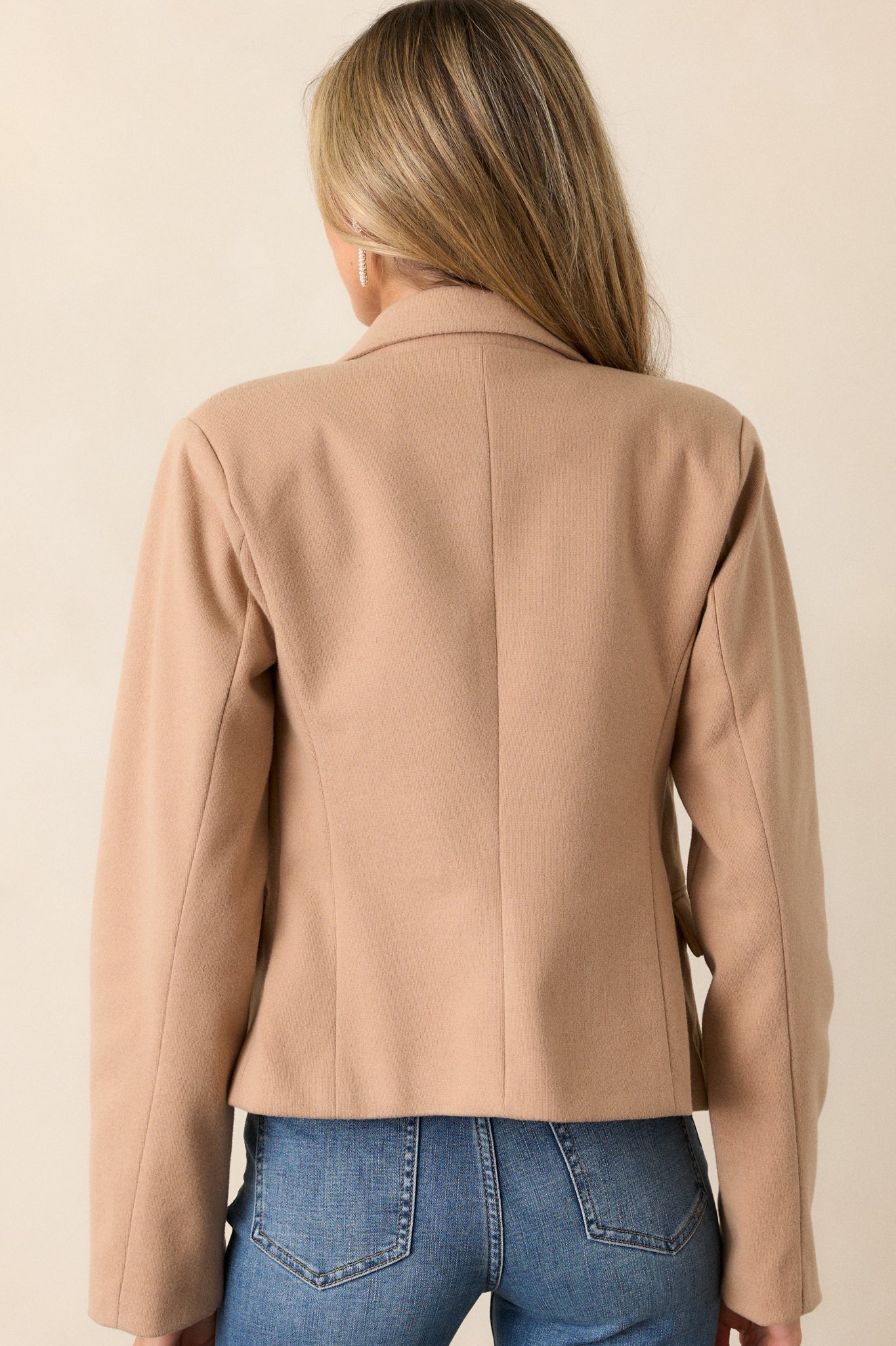 Chasing Stars Tan Ponte Blazer