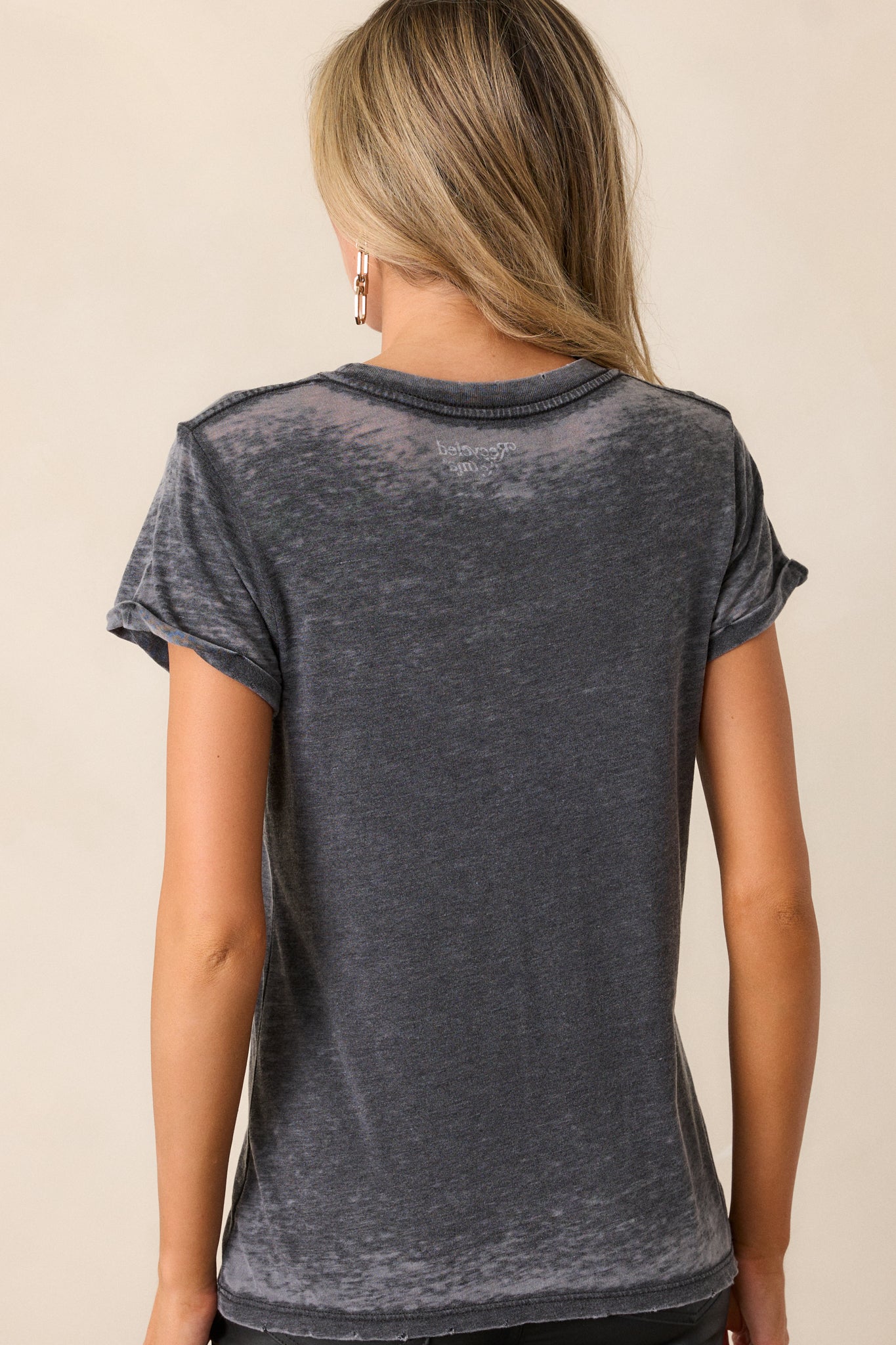 Elvis Presley Charcoal Acid Wash Tee