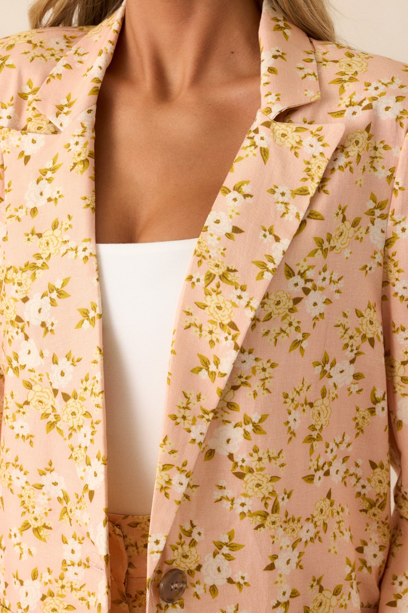 Blossoming Love Pink Floral Blazer