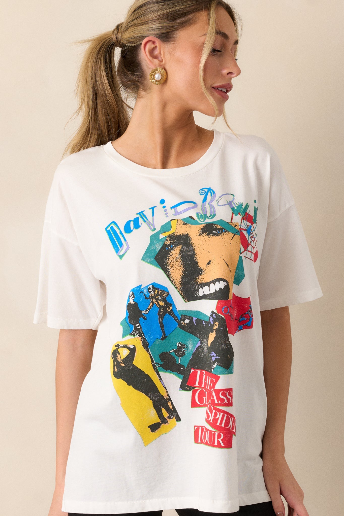 David Bowie White Les Origines Merch Tee