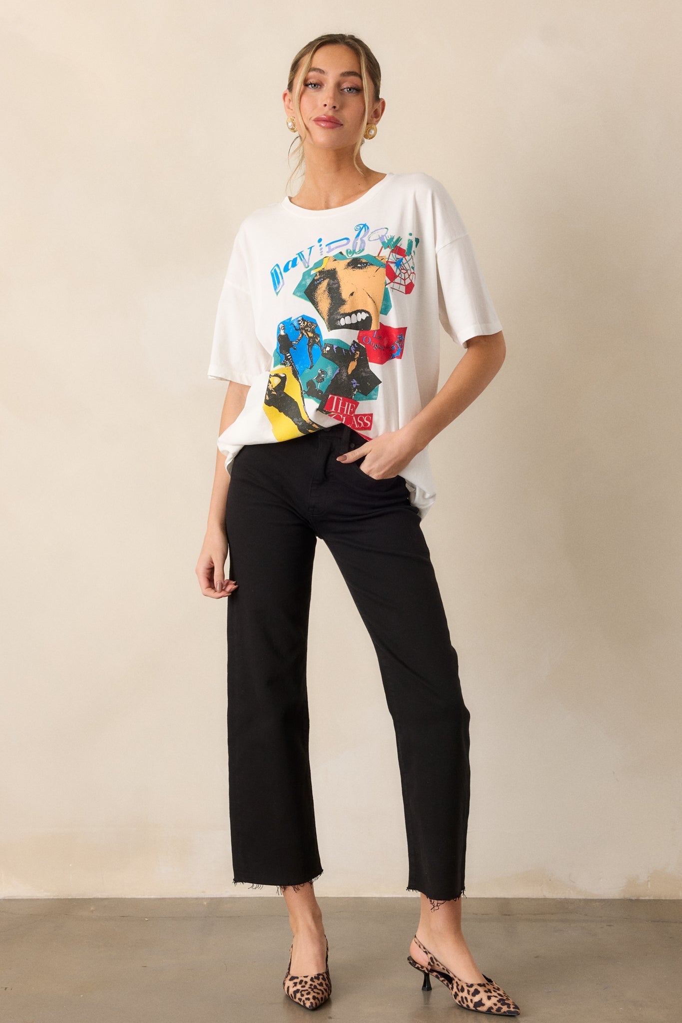 David Bowie White Les Origines Merch Tee