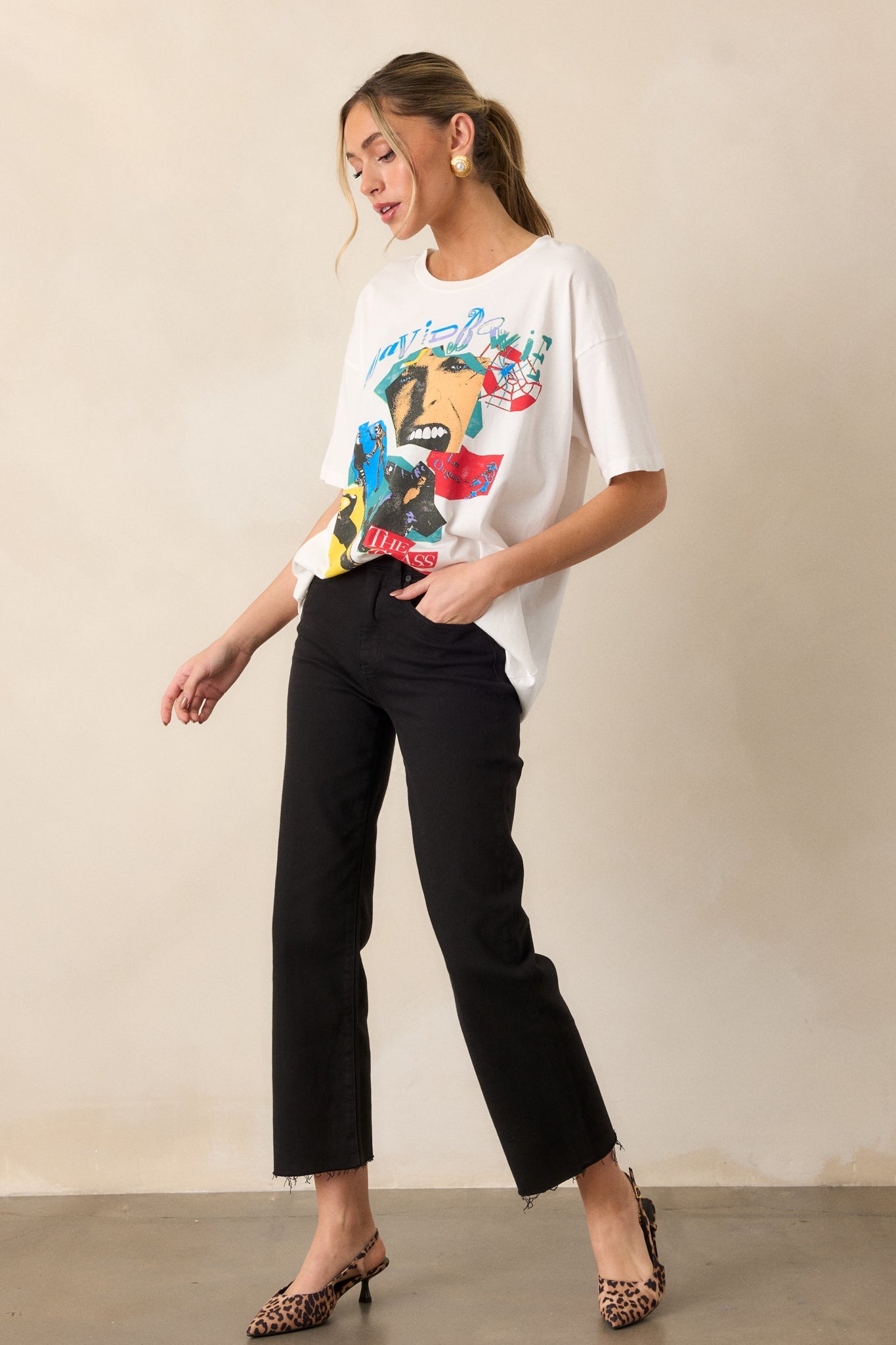 David Bowie White Les Origines Merch Tee