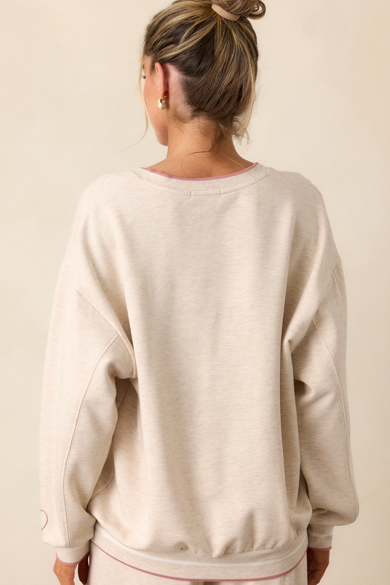 Z Supply Homebody Oatmeal V-Neck Sweatshirt