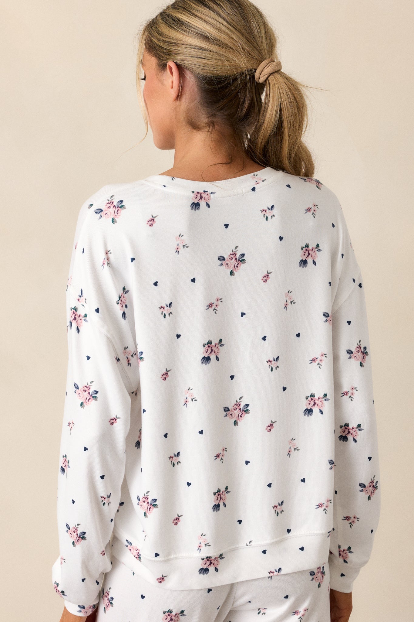 Z Supply Cozy Rosebud Ivory Lounge Top