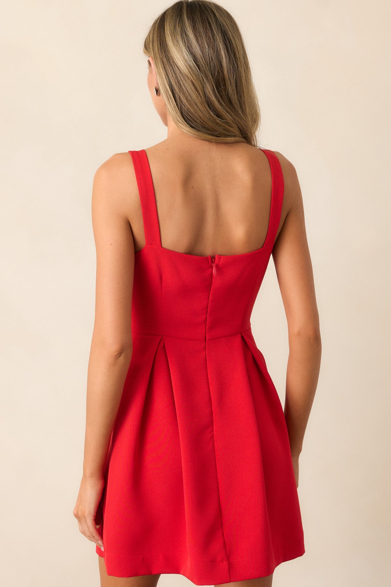 In The Details Red Mini Dress