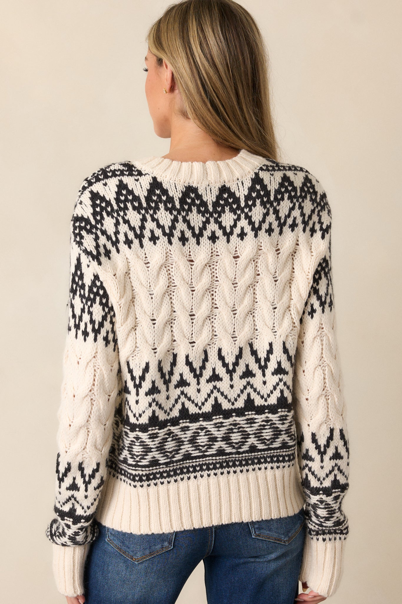 Z Supply Garland Seasalt Ivory Seasalt Fairisle Sweater