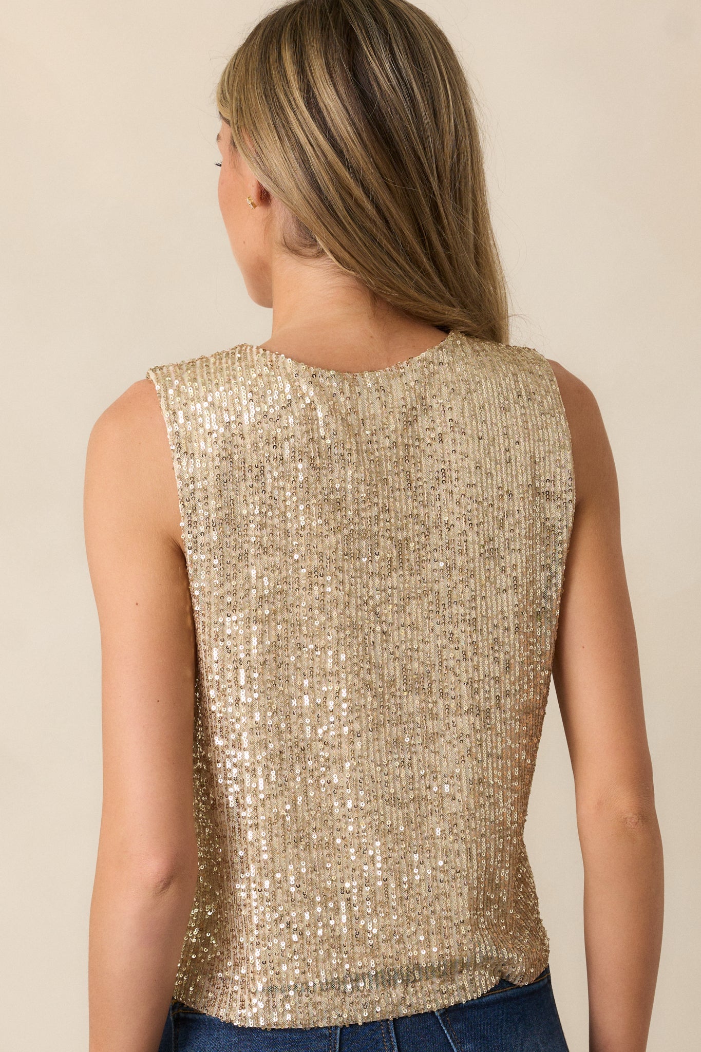 Z Supply Sloane Champagne Sequin Tank
