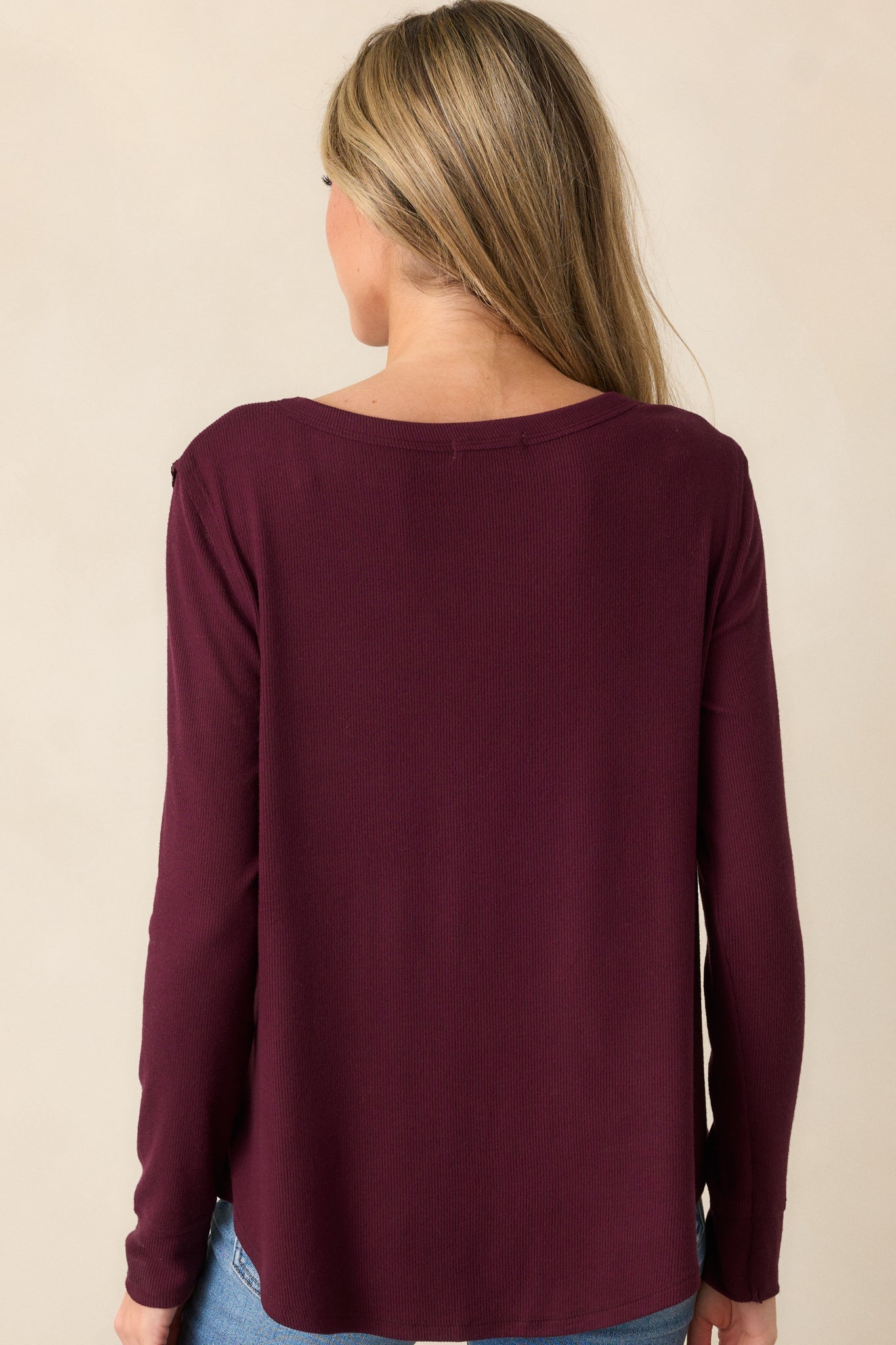 Z Supply Elton Rib Berry Wine Top