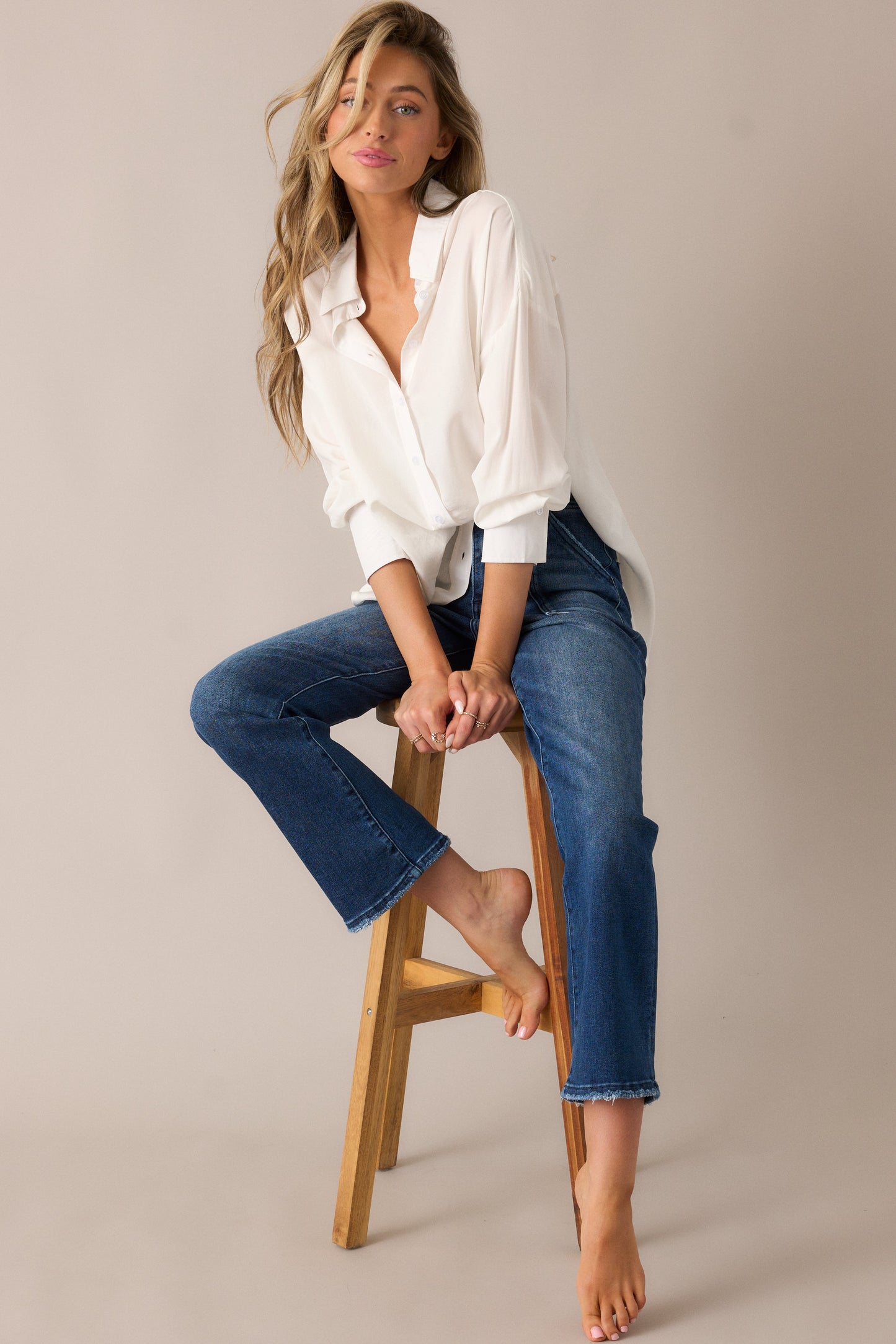 Killing Time Dark Wash Straight Leg Jeans