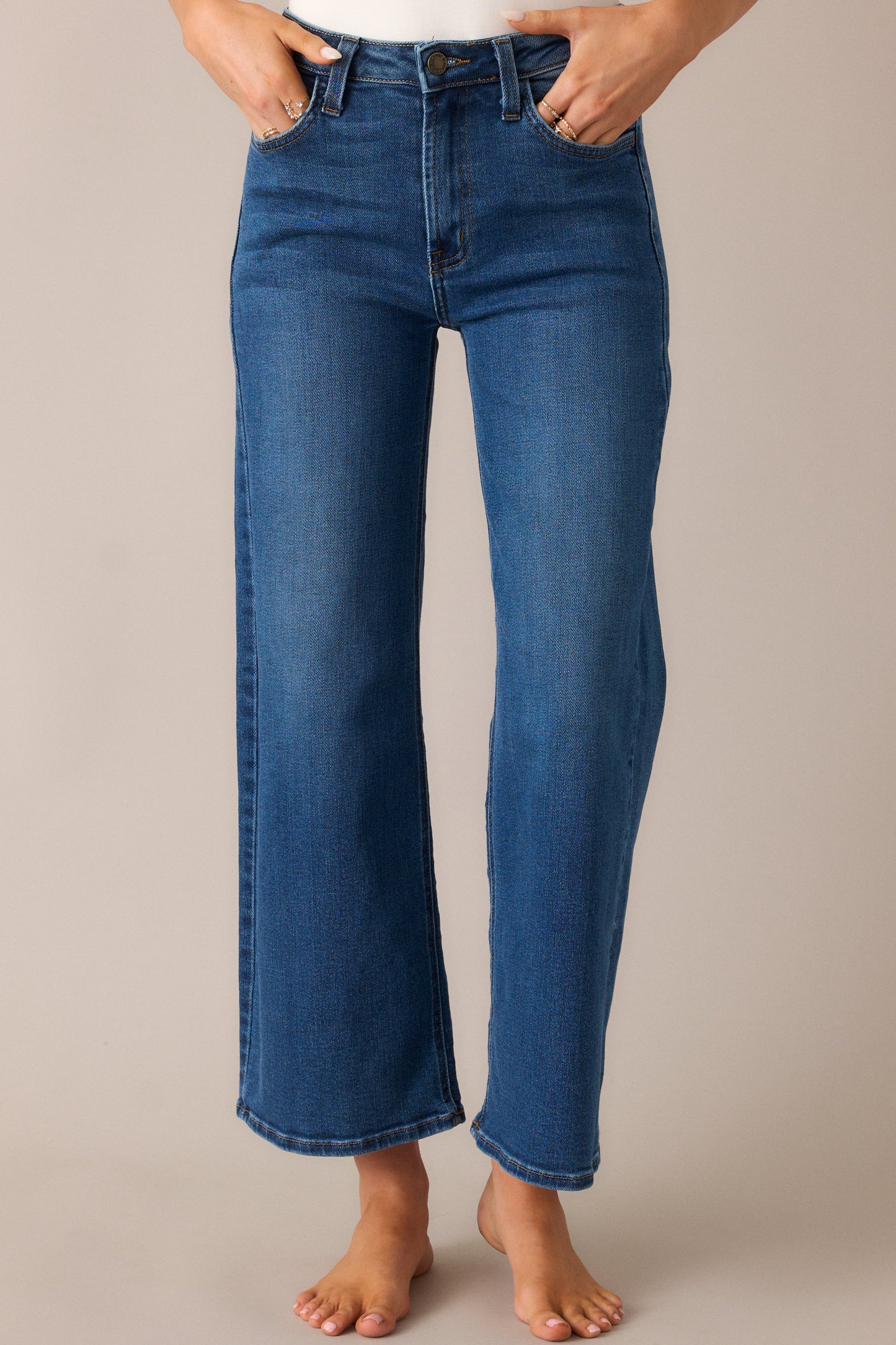 Always First Dark Wash Wide Leg Jeans