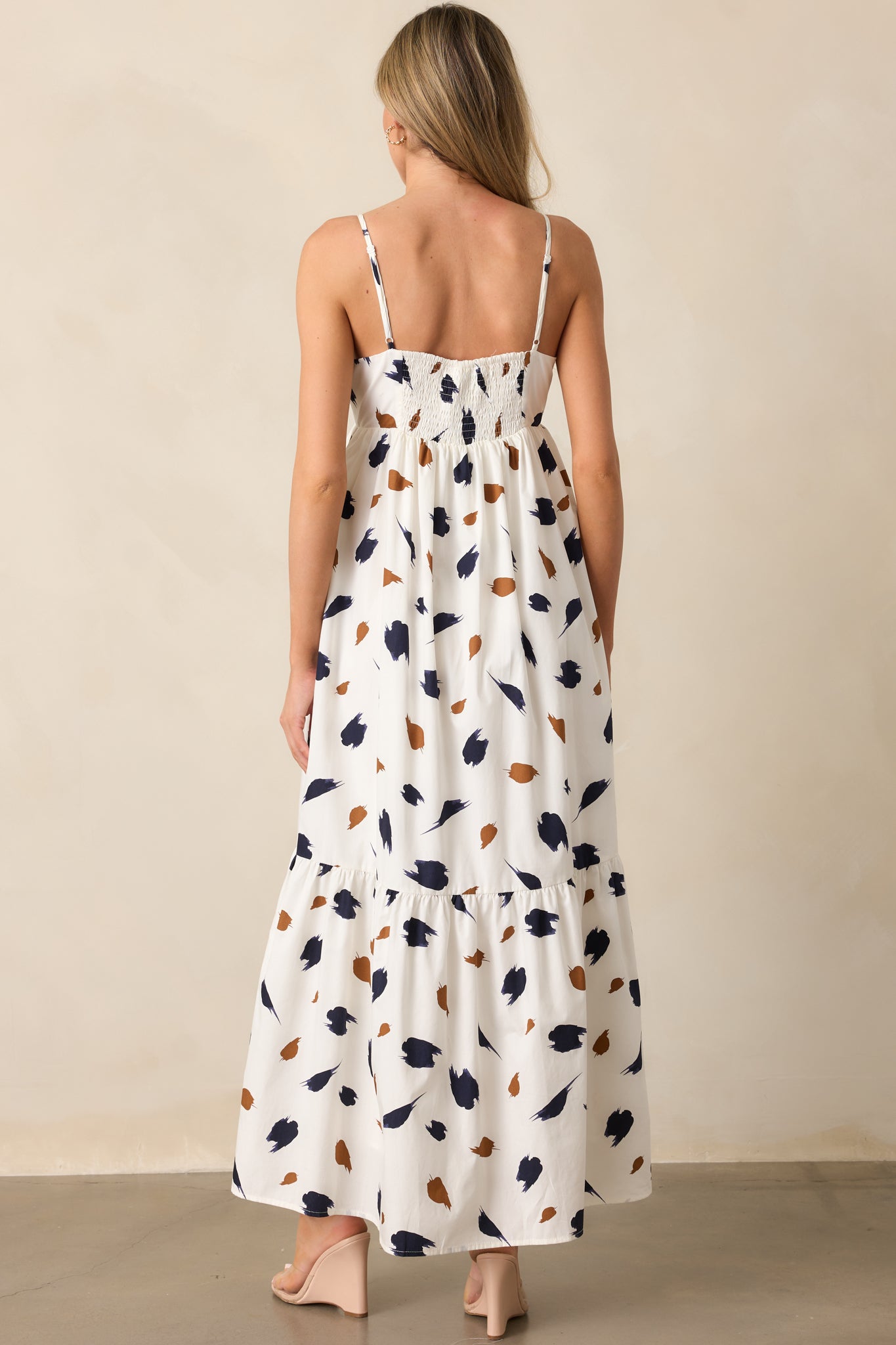 Call The Shots Cotton Ivory Maxi Dress