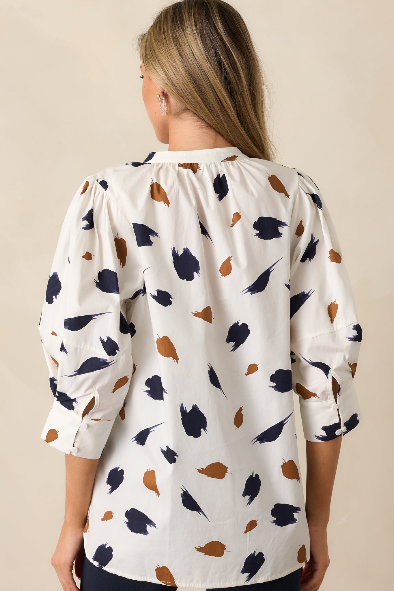 From The Top Cotton Ivory Blouse