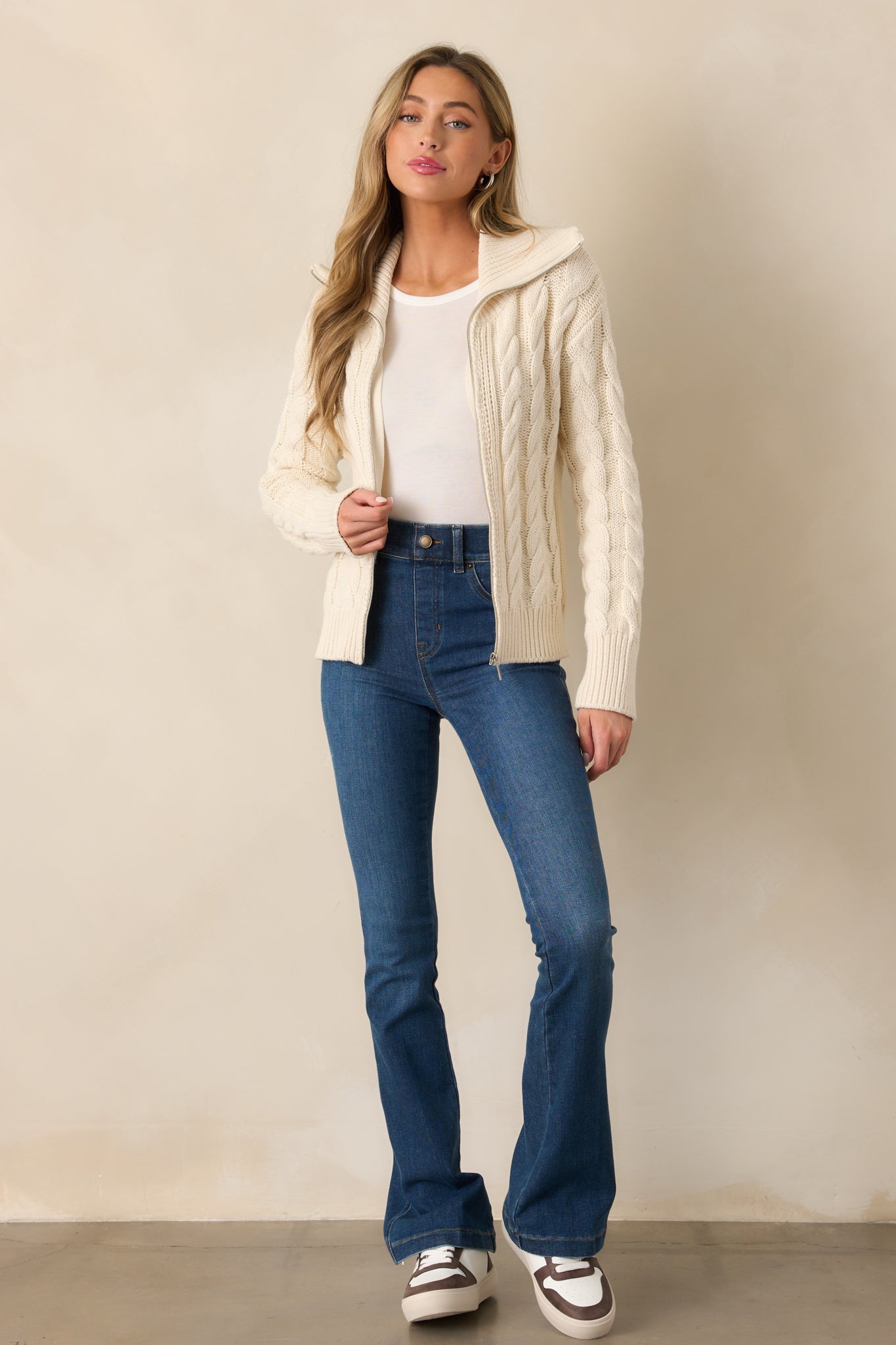Z Supply Hemingway Ivory Seasalt Cable Cardigan