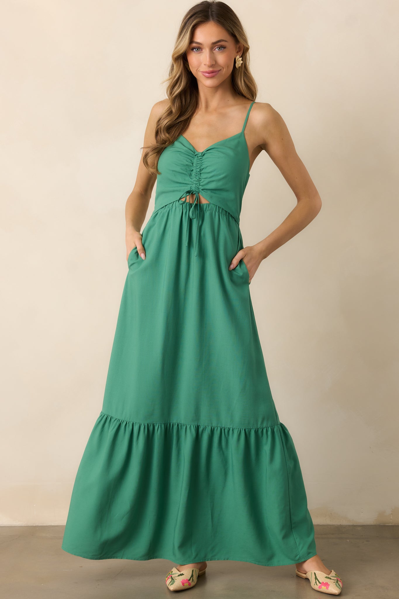 Z Supply Winslet Botanical Green Maxi Dress