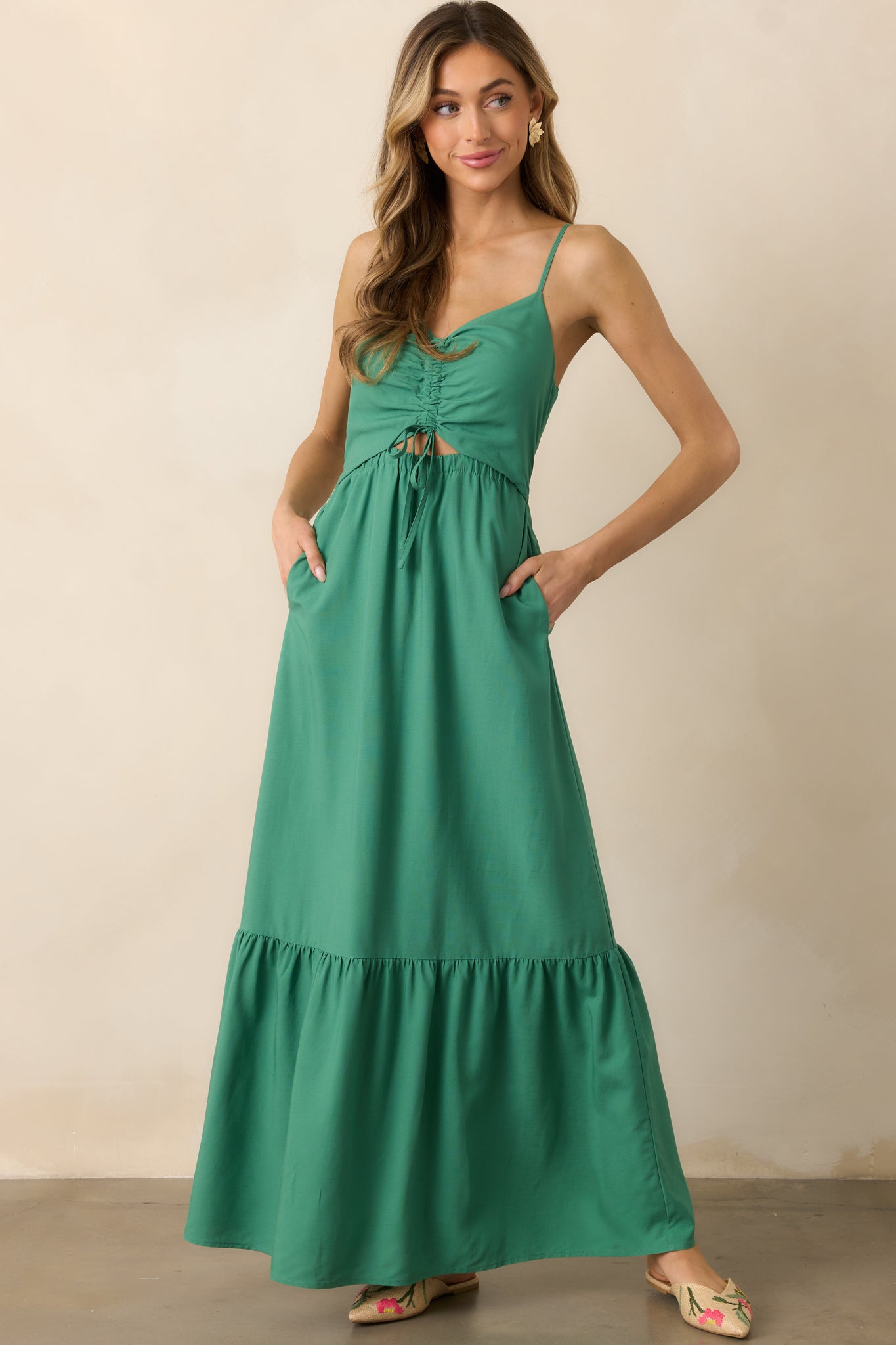 Z Supply Winslet Botanical Green Maxi Dress
