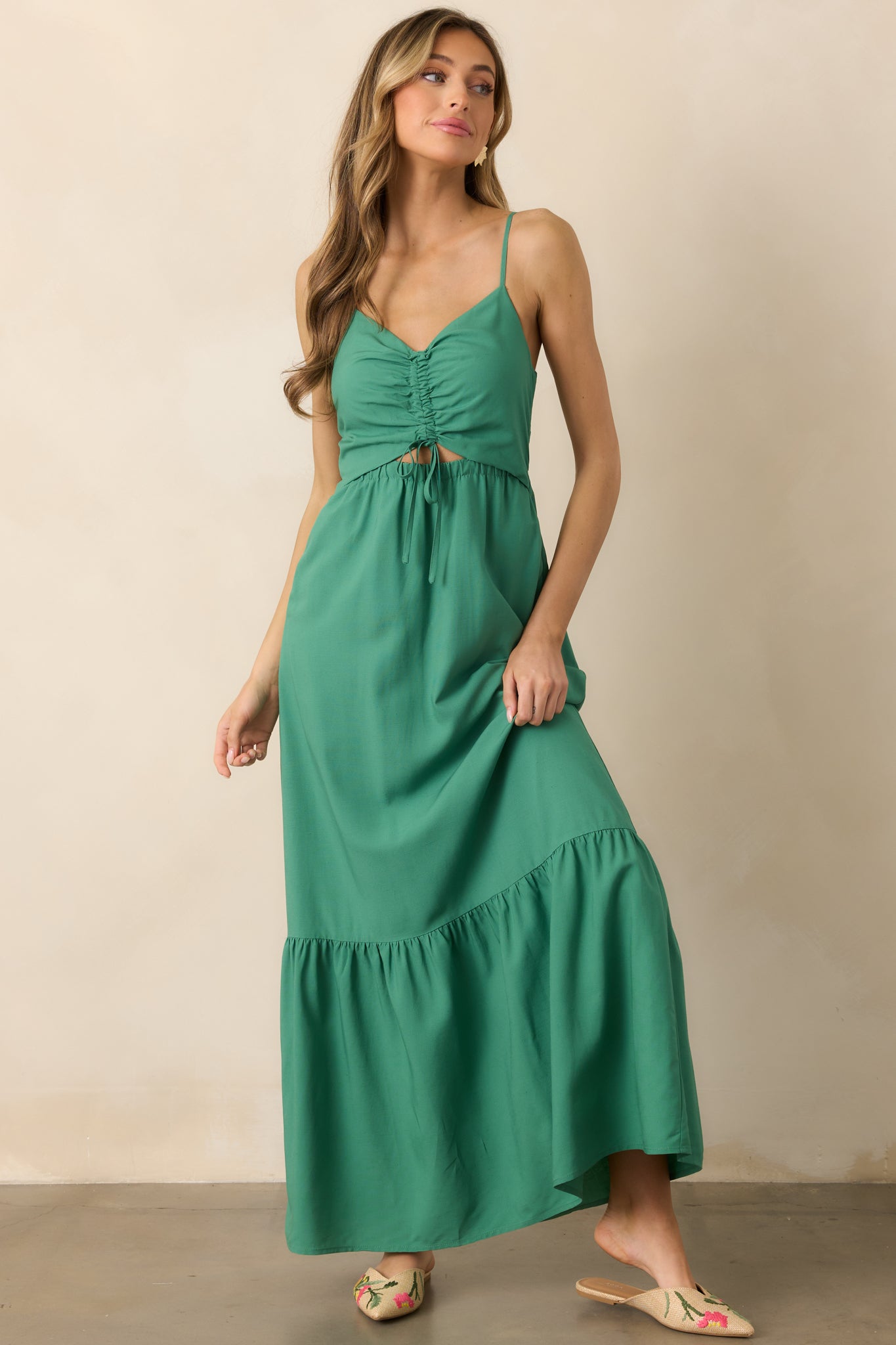 Z Supply Winslet Botanical Green Maxi Dress