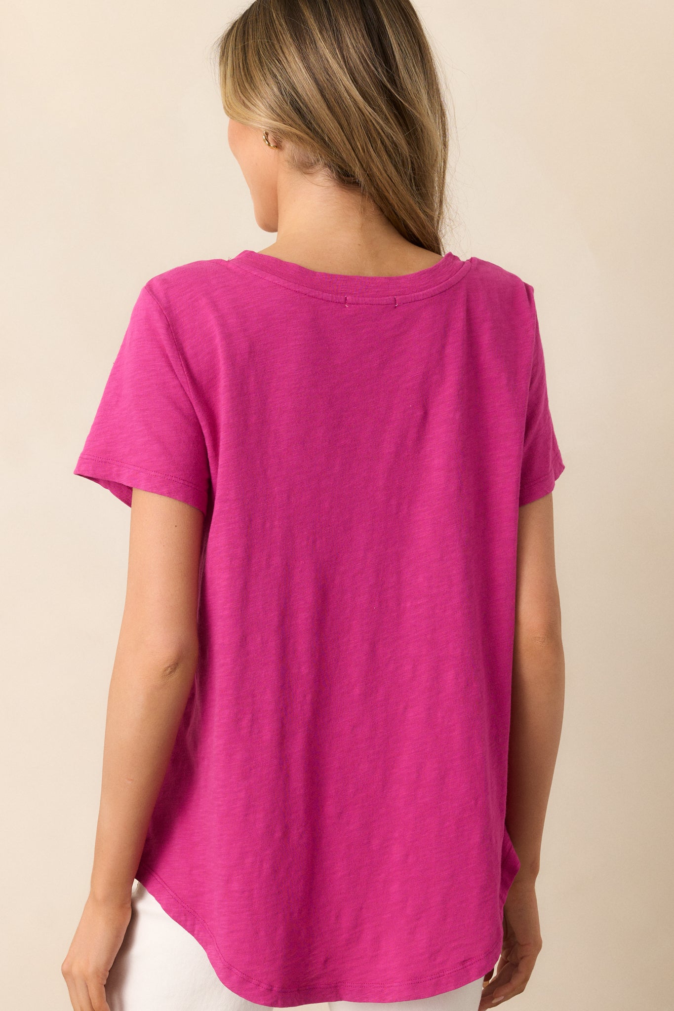 Z Supply Magenta Asher V-Neck Tee