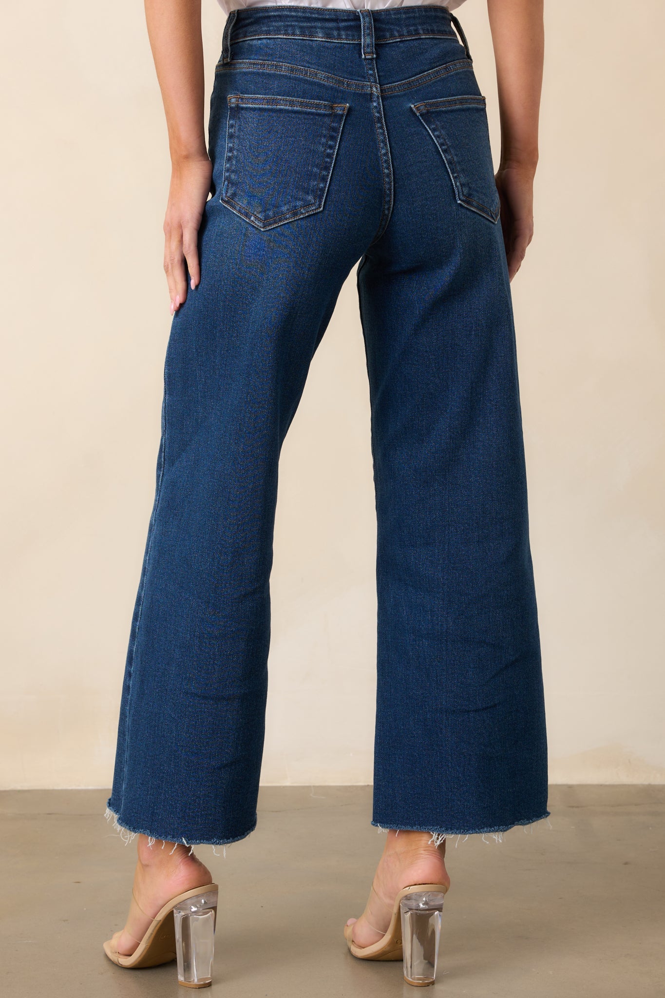 Already On It Dark Wash Wide Leg Jeans