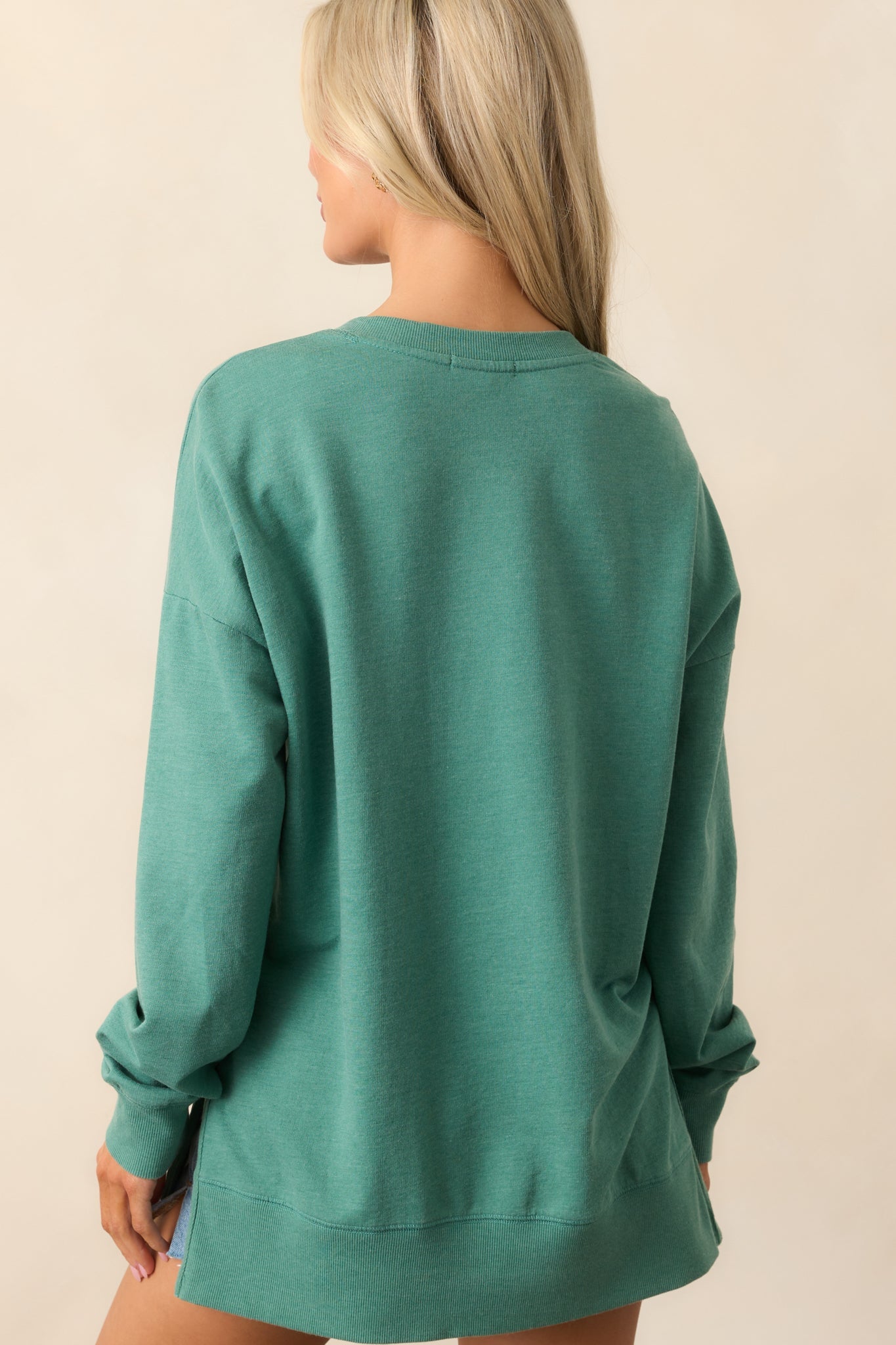 Z Supply Botanical Green Modern V-Neck Weekender