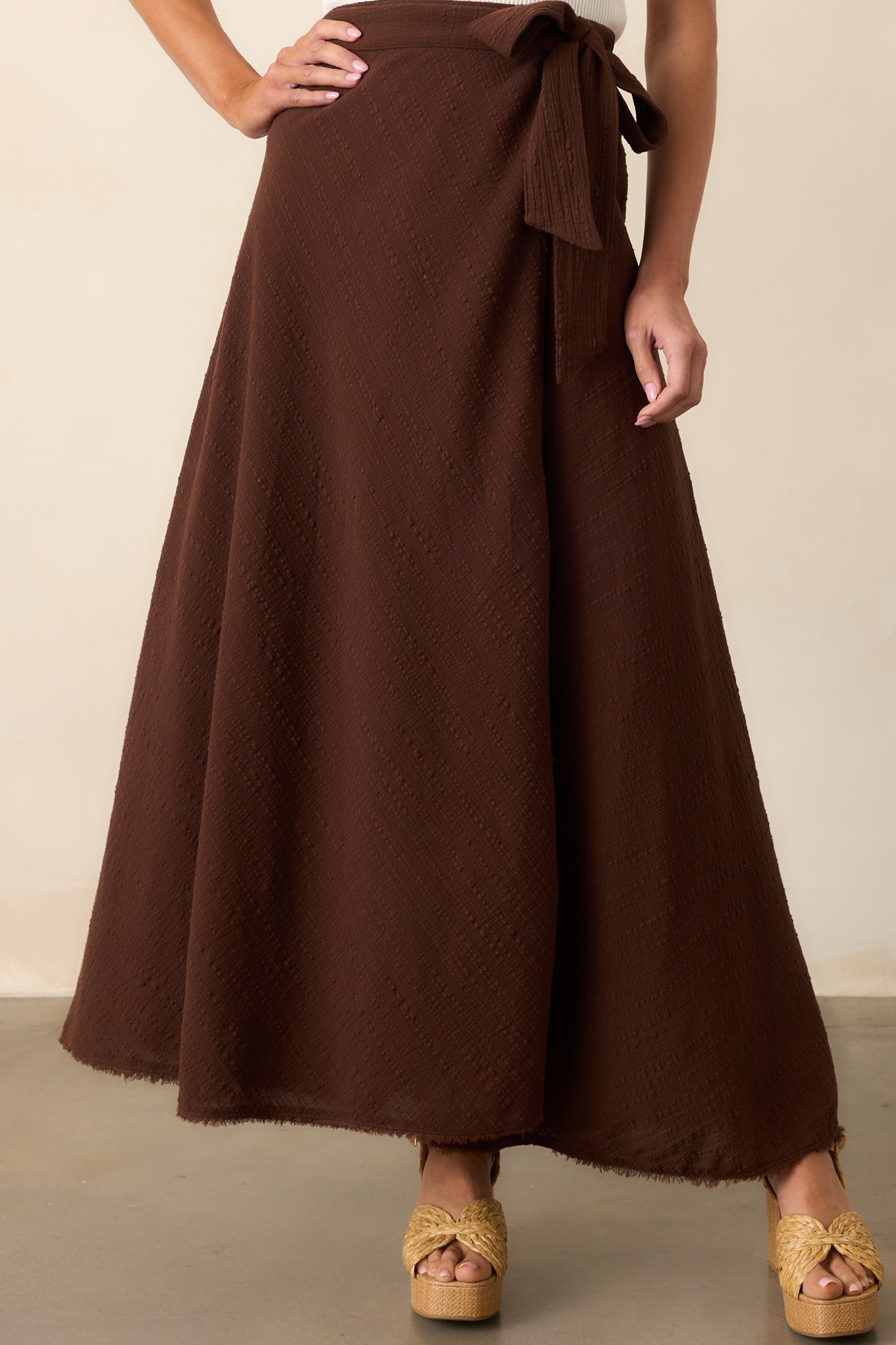 Z Supply Brown Salerno Wrap Midi Skirt
