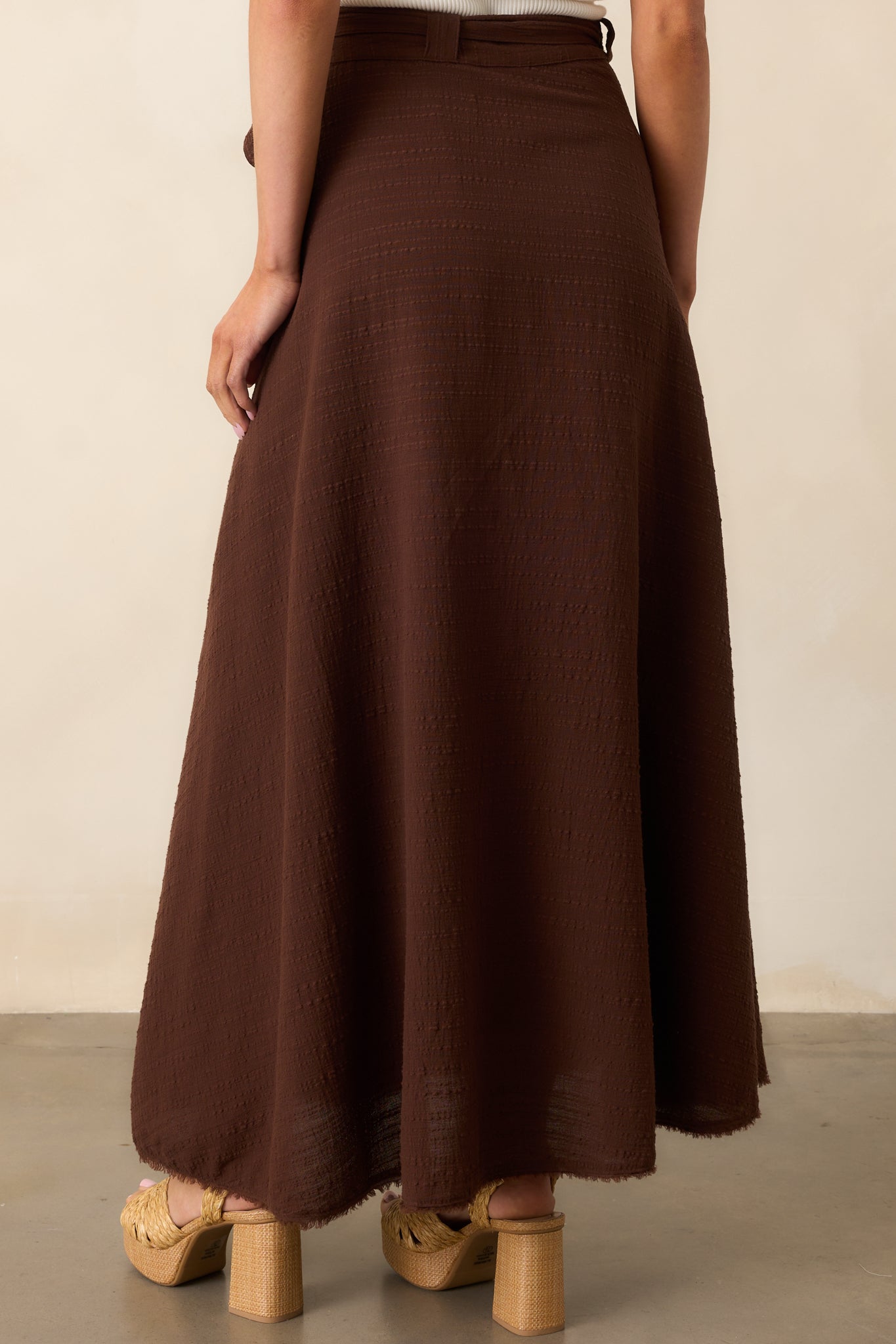 Z Supply Brown Salerno Wrap Midi Skirt