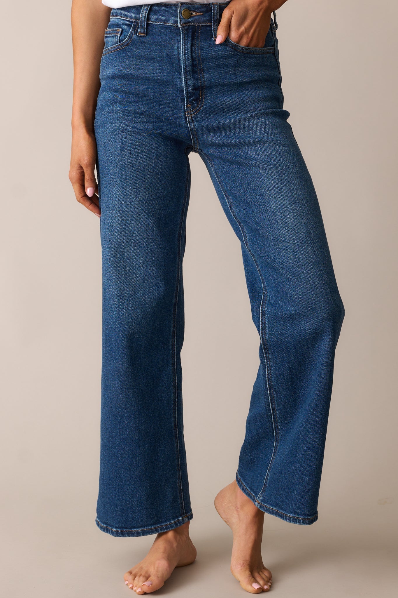 Always First Dark Wash Wide Leg Jeans