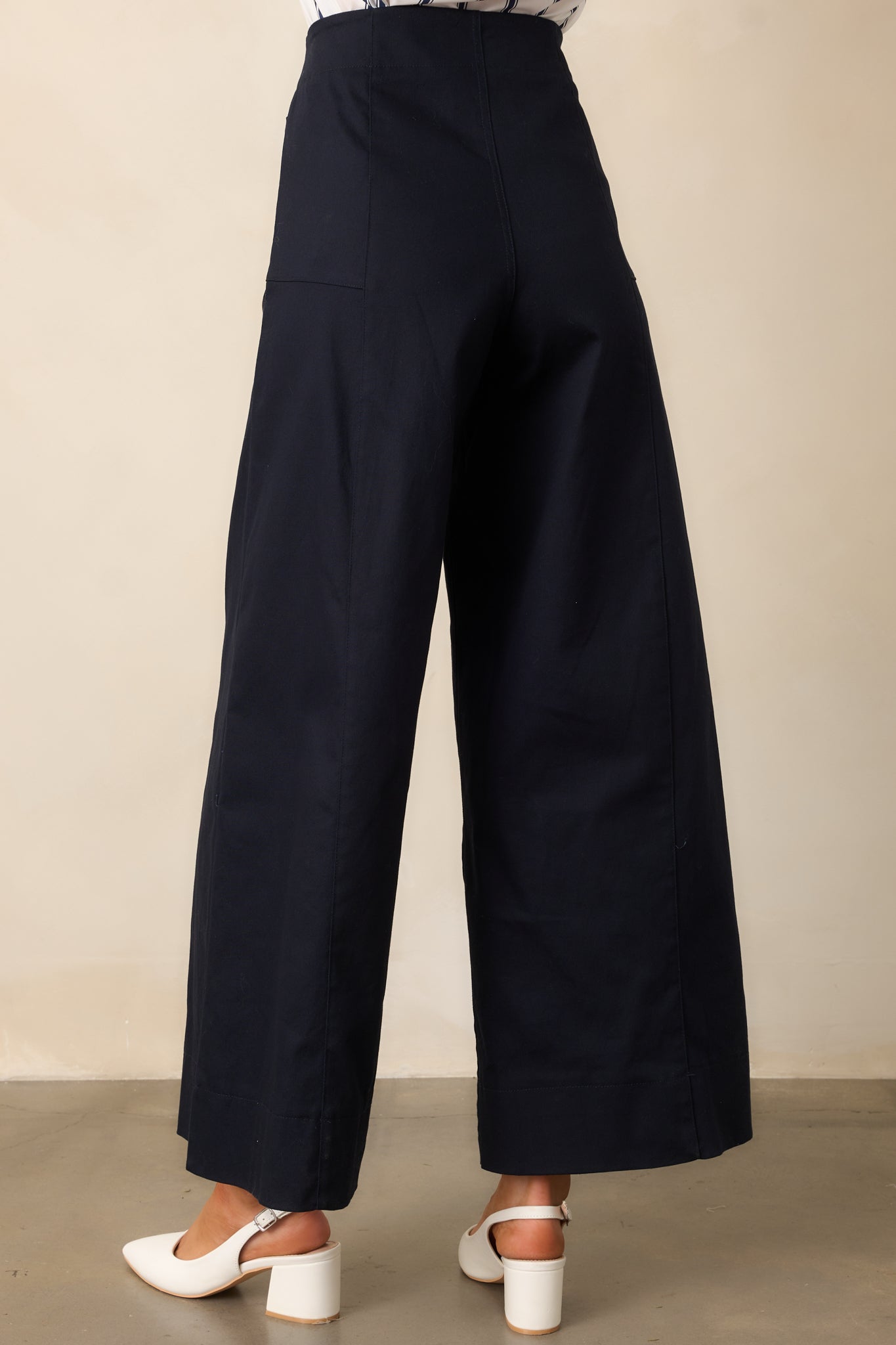 Daylight Glimmer Navy Wide Leg Pants