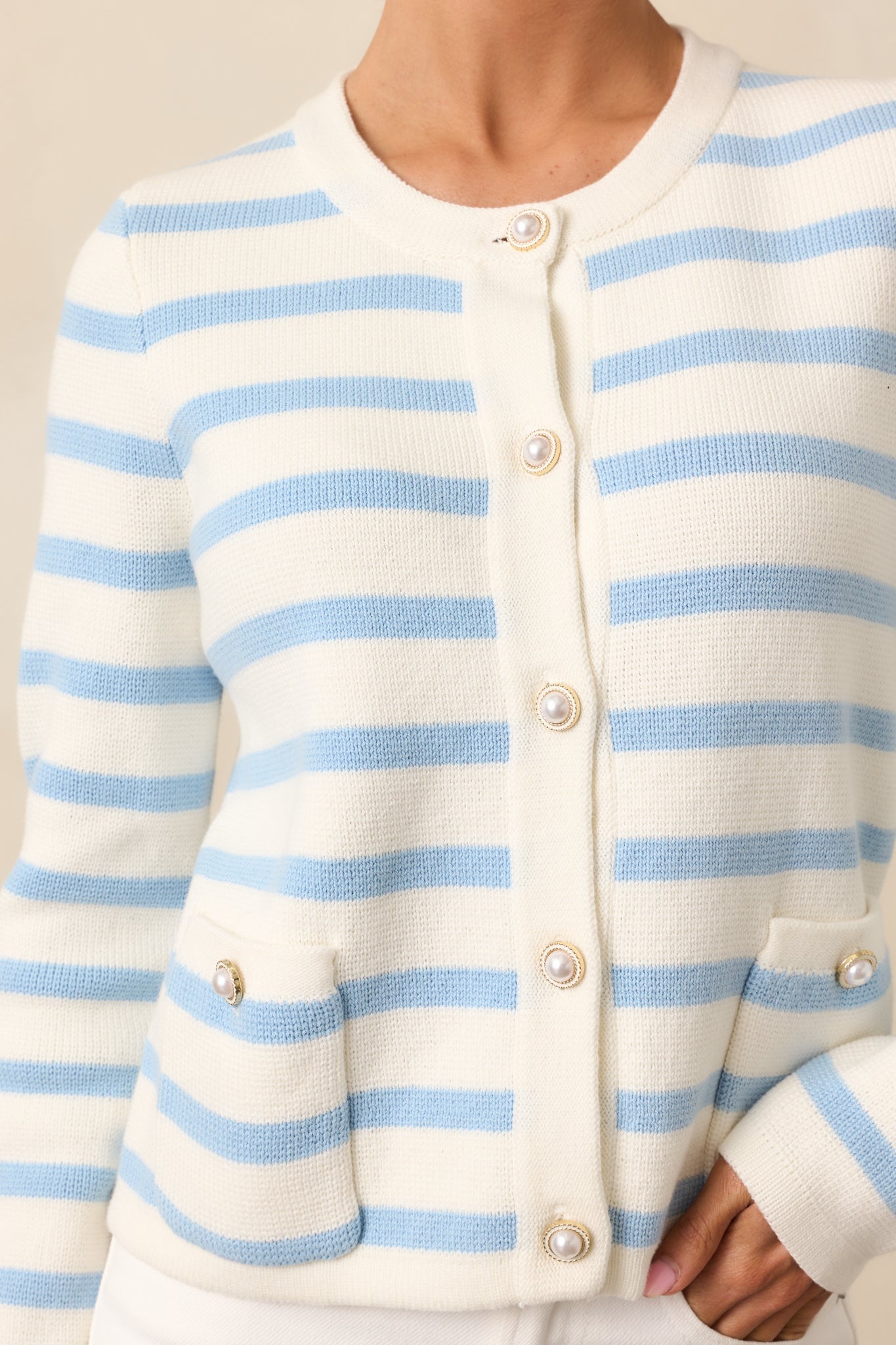 Kennedy Blue Belle Stripe Cotton Cardigan