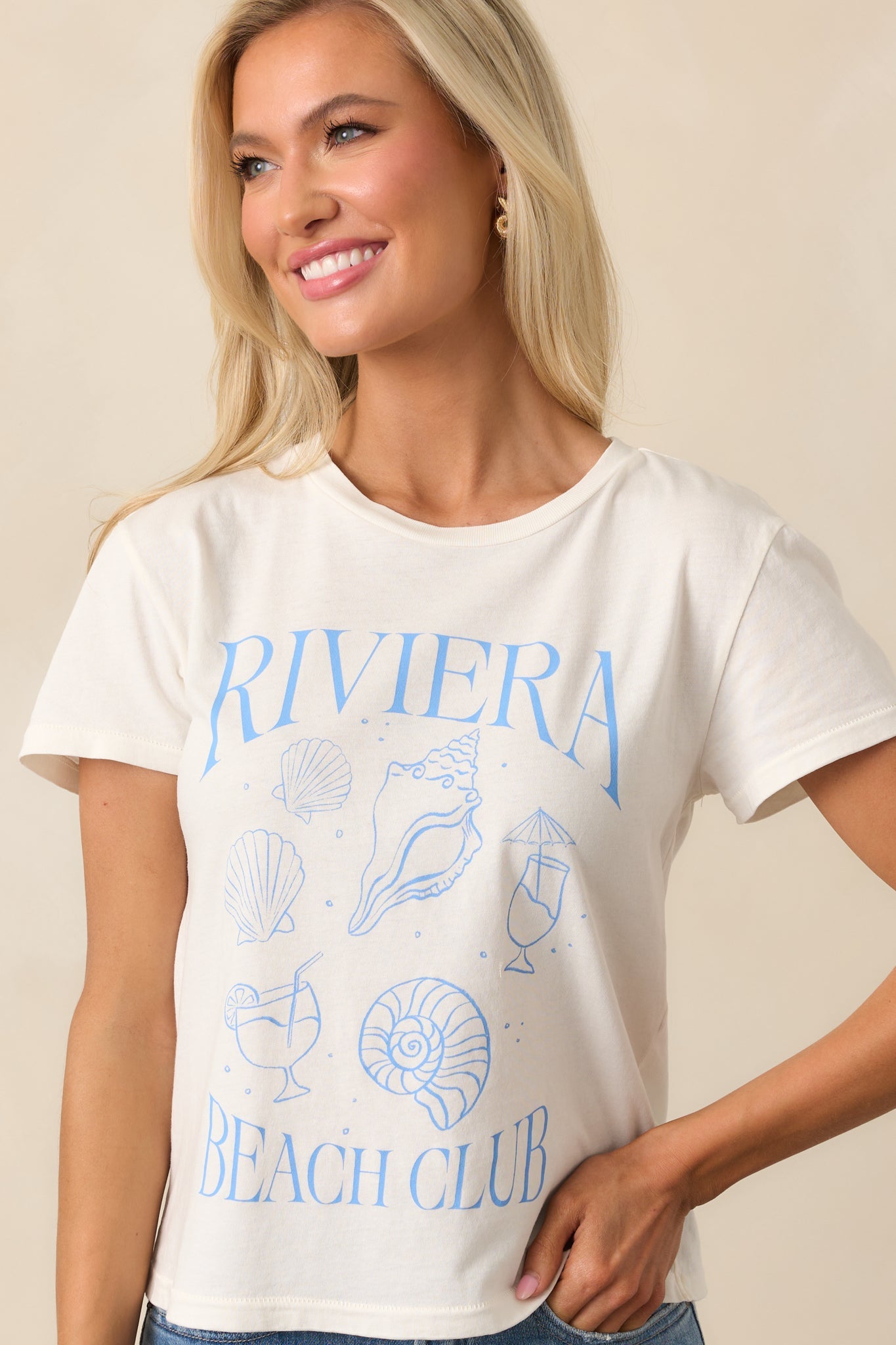 Z Supply Sea Salt Ivory Riviera Tourist Tee
