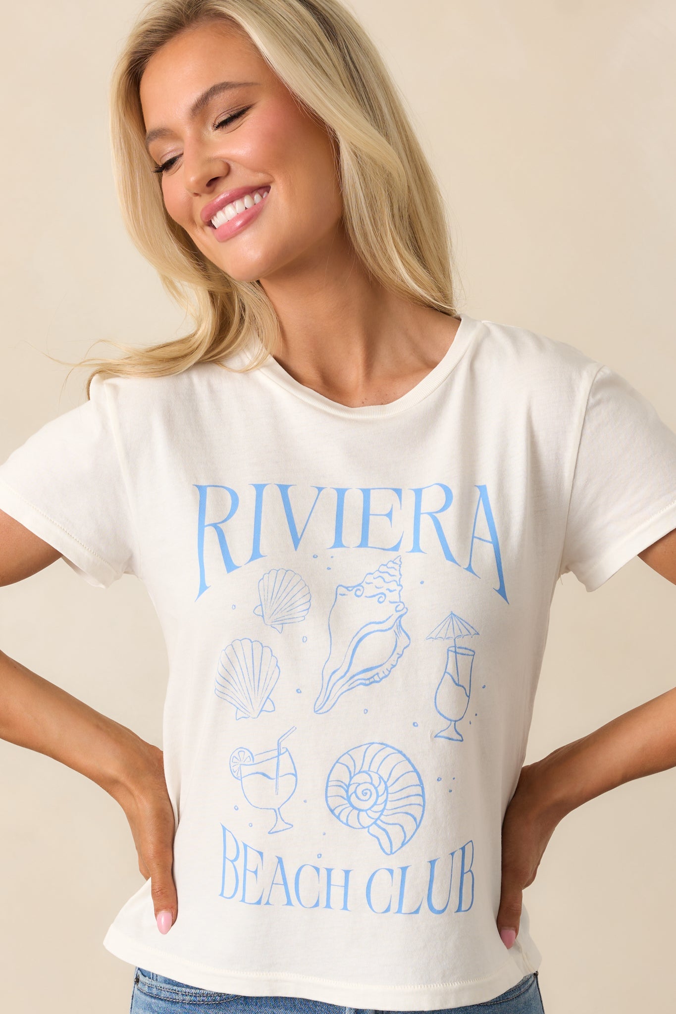 Z Supply Sea Salt Ivory Riviera Tourist Tee