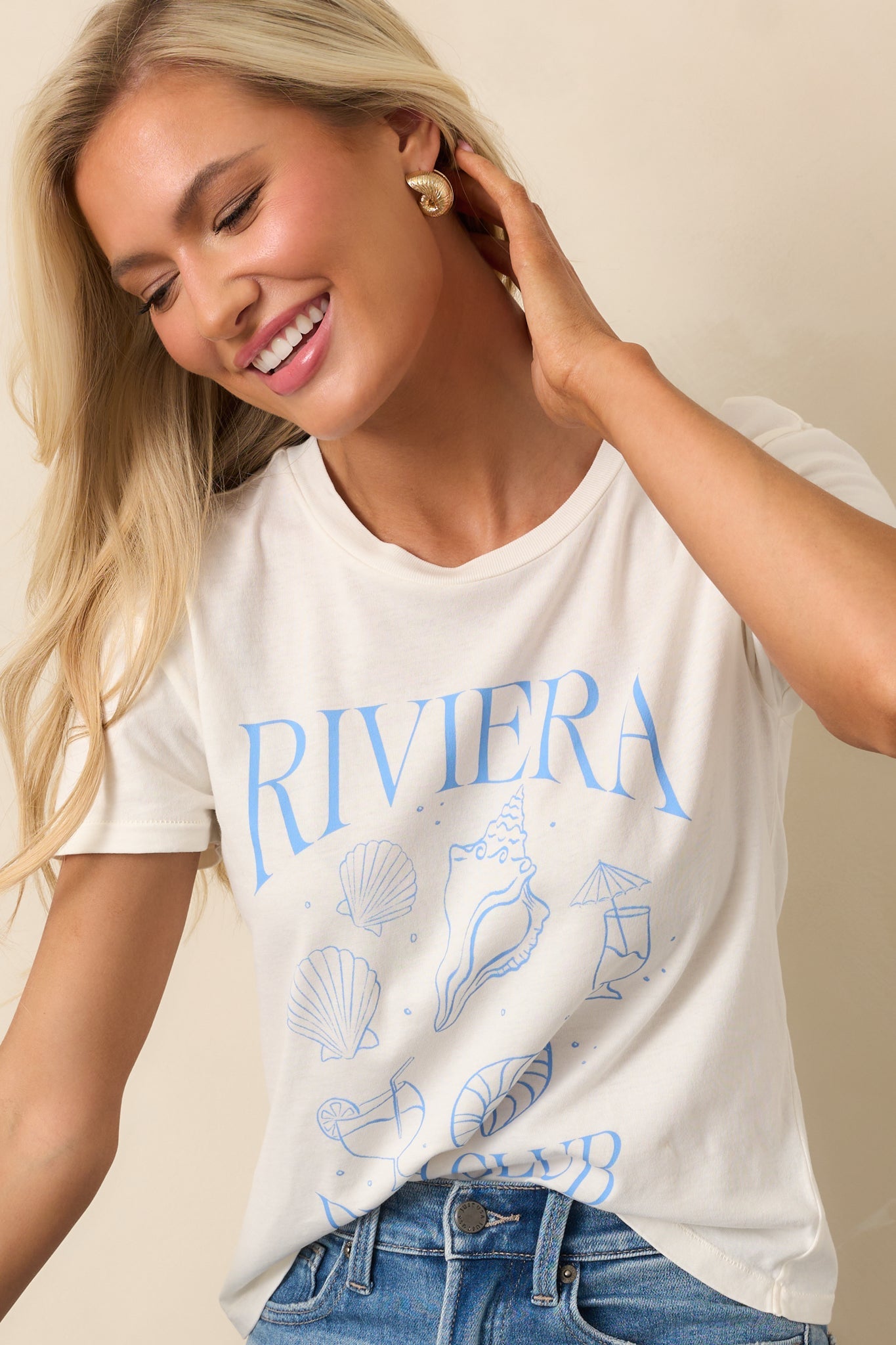 Z Supply Sea Salt Ivory Riviera Tourist Tee