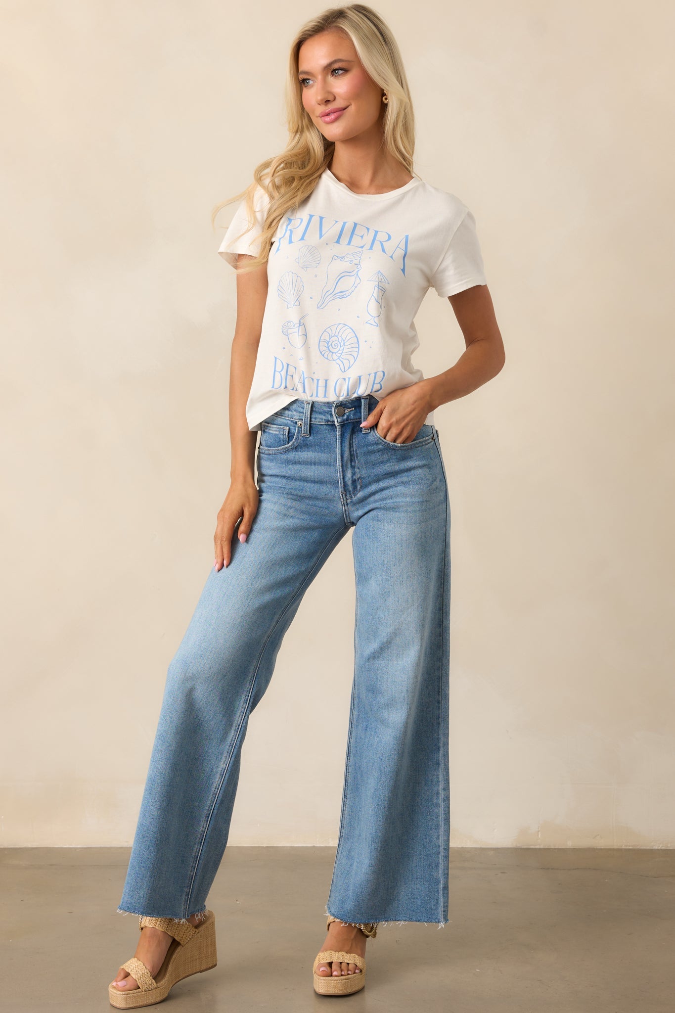 Z Supply Sea Salt Ivory Riviera Tourist Tee