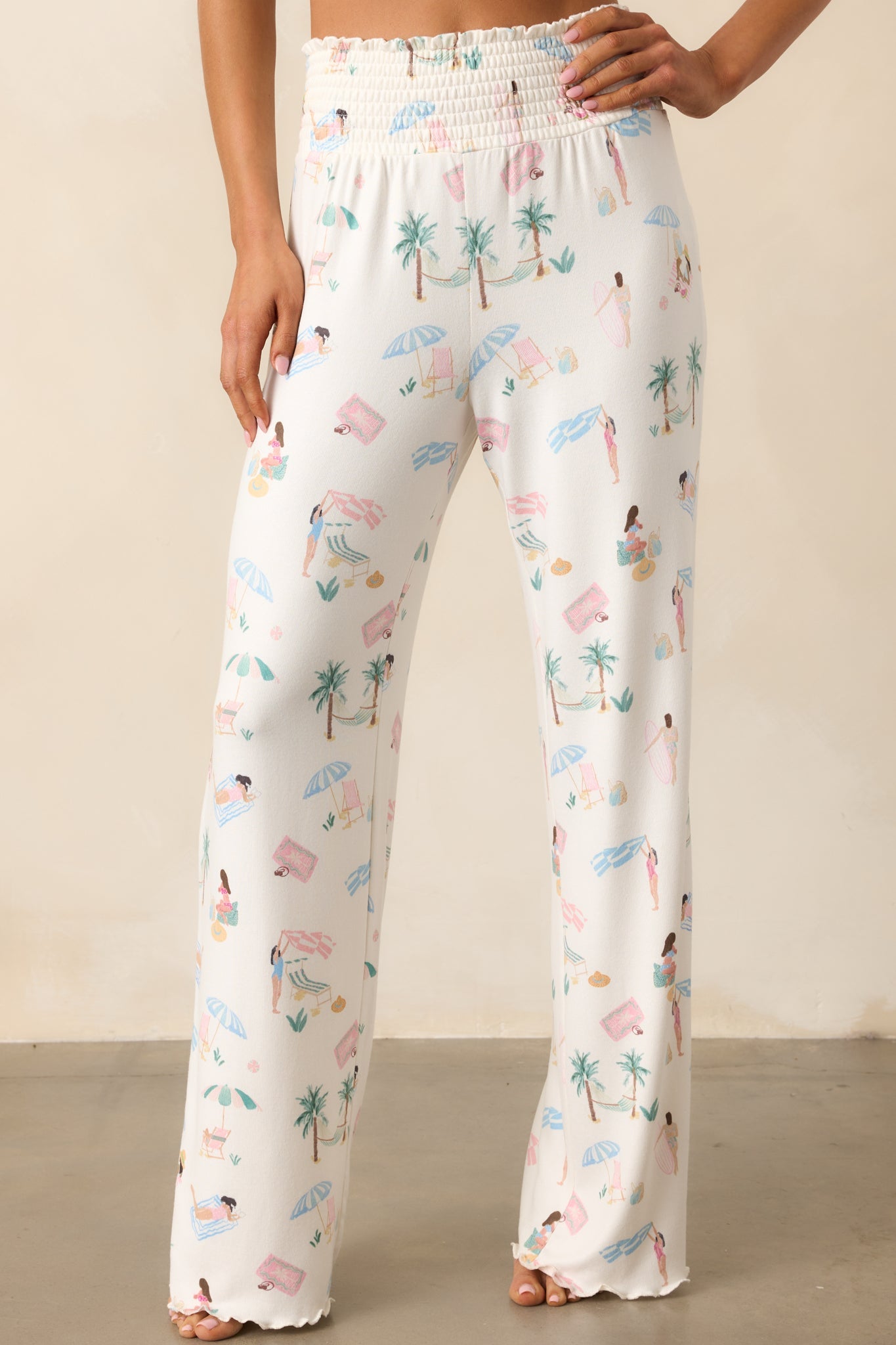 Z Supply Ivory Bone Dawn Beach Days Pant