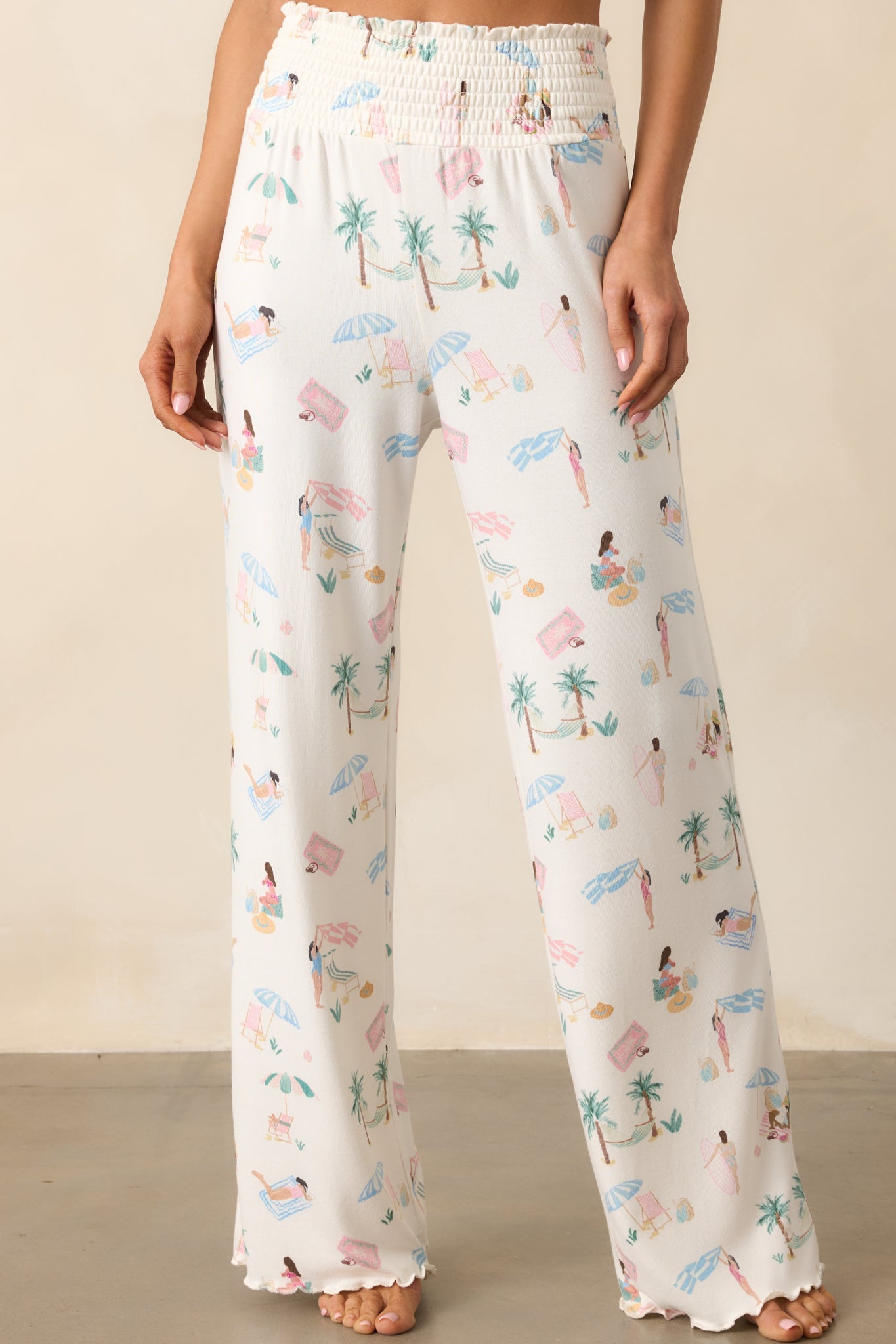 Z Supply Ivory Bone Dawn Beach Days Pant