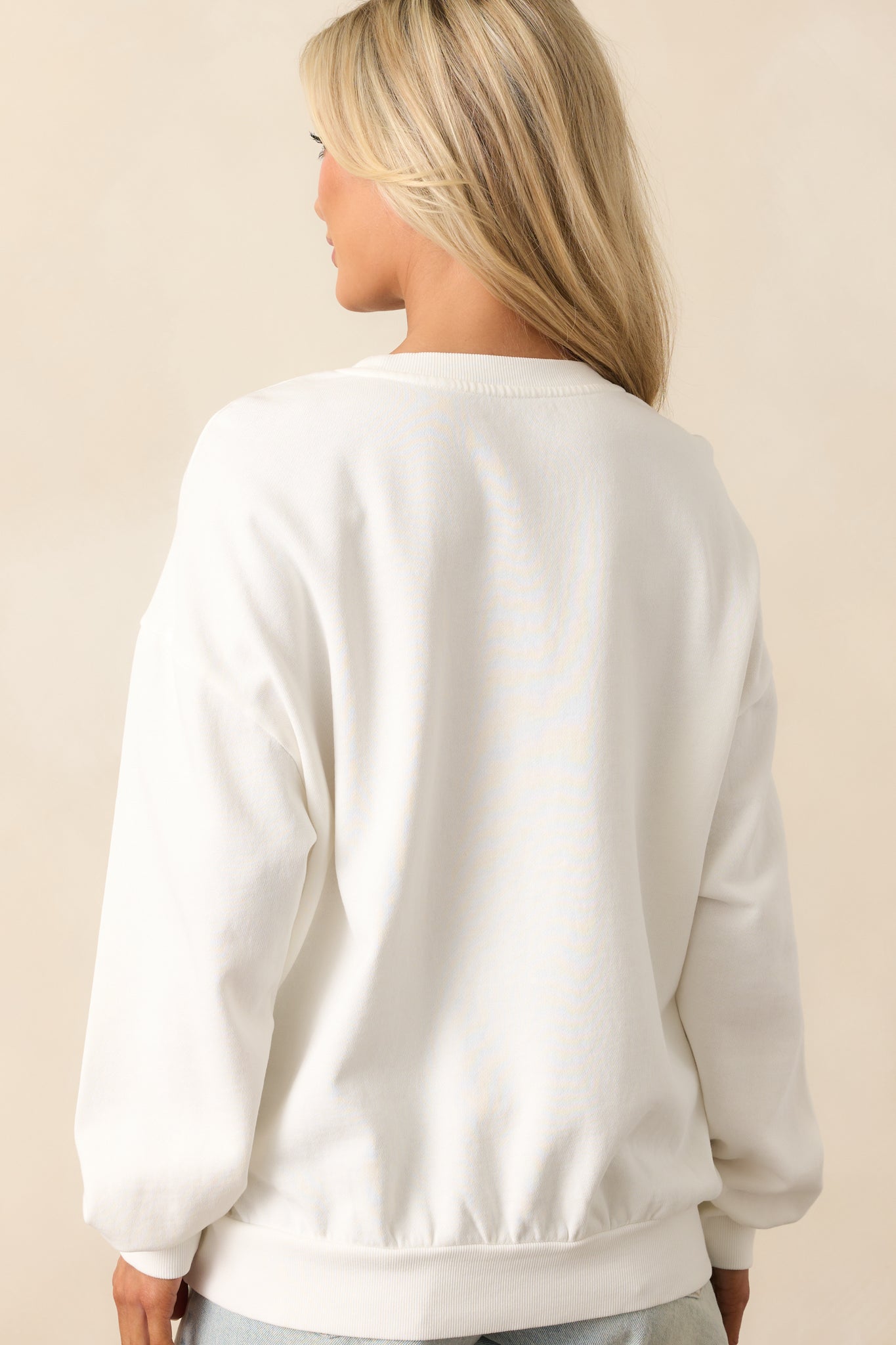Z Supply Sea Salt Ivory Paraiso Sunday Sweatshirt