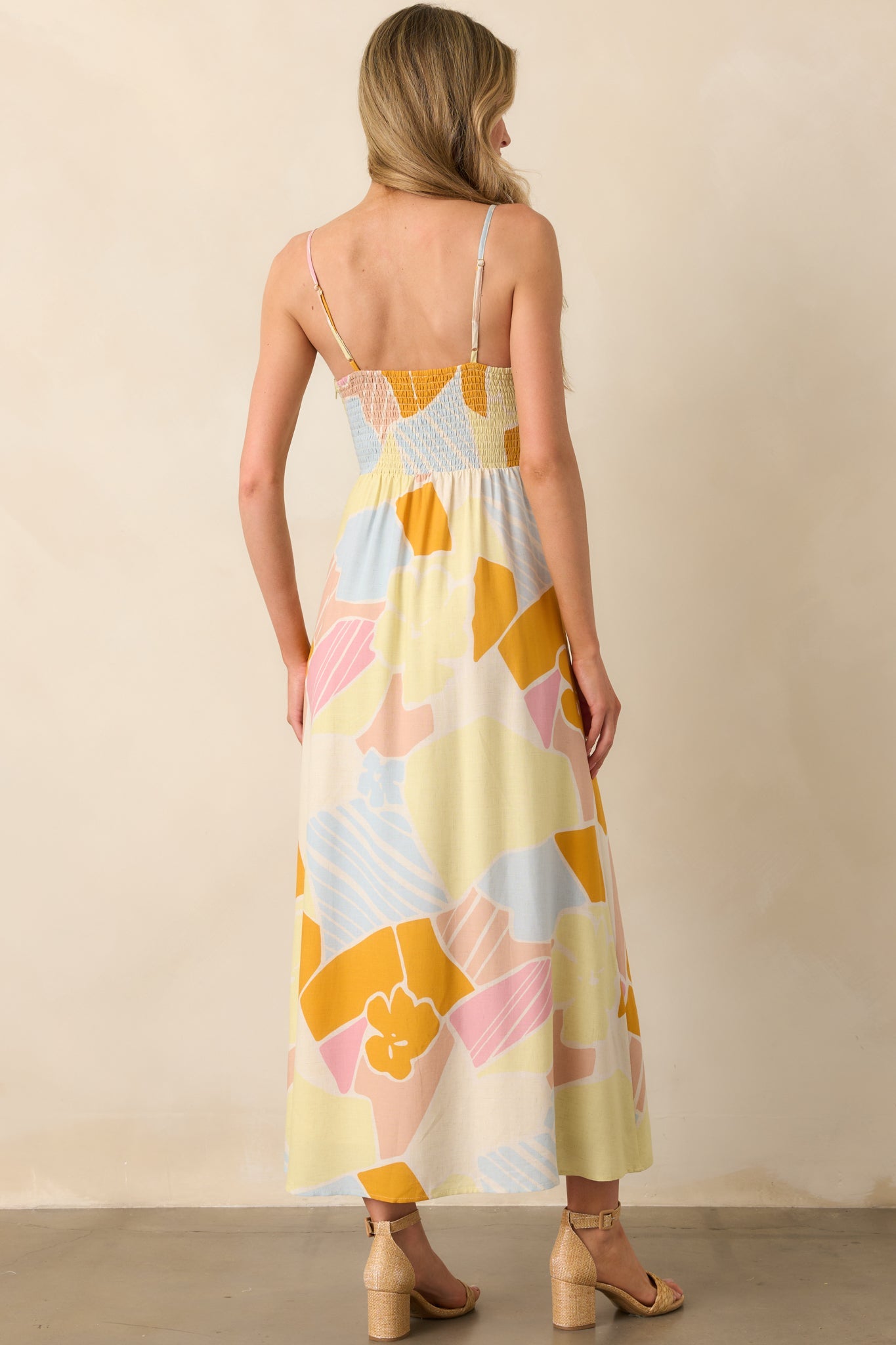 Z Supply Mellow Yellow Aura Riviera Floral Maxi Dress