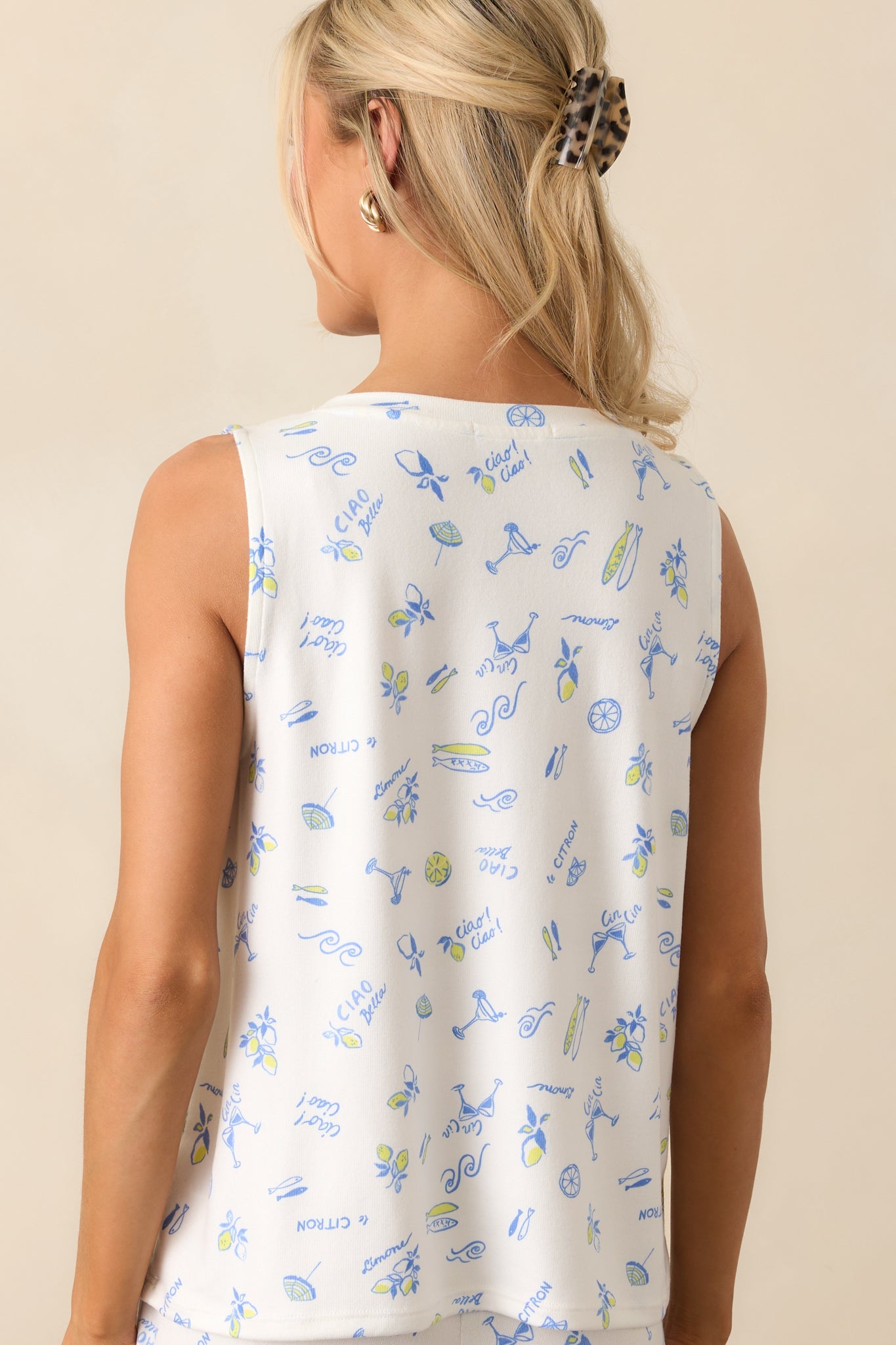 Z Supply White Ciao Bella Silky Jersey Tank