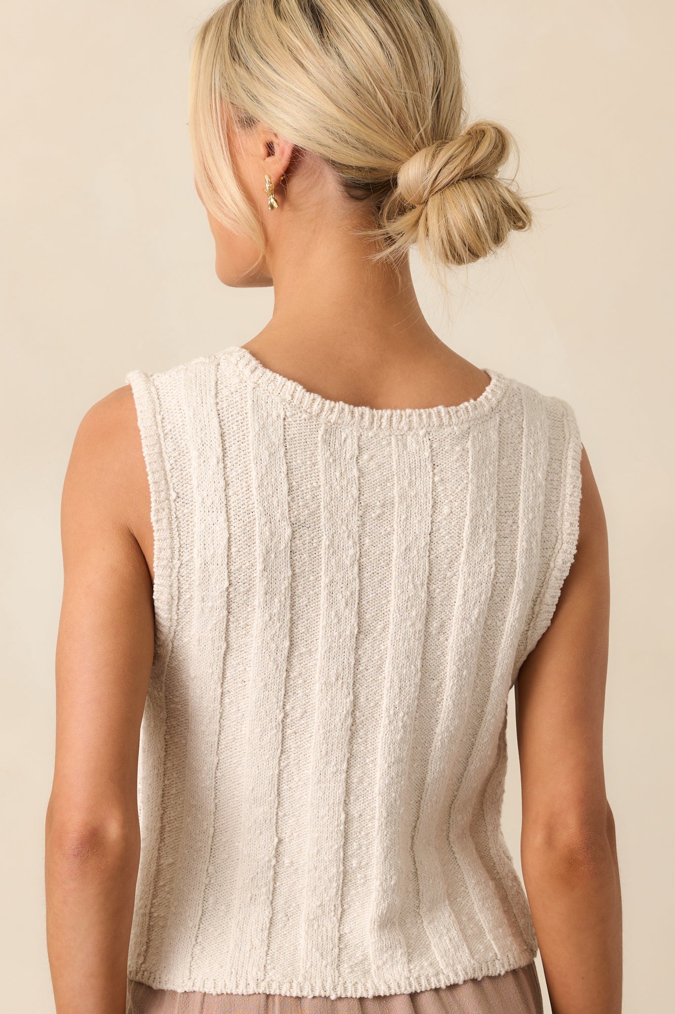 Z Supply Ivory Sea Salt Calan Rib Sweater Cropped Tank