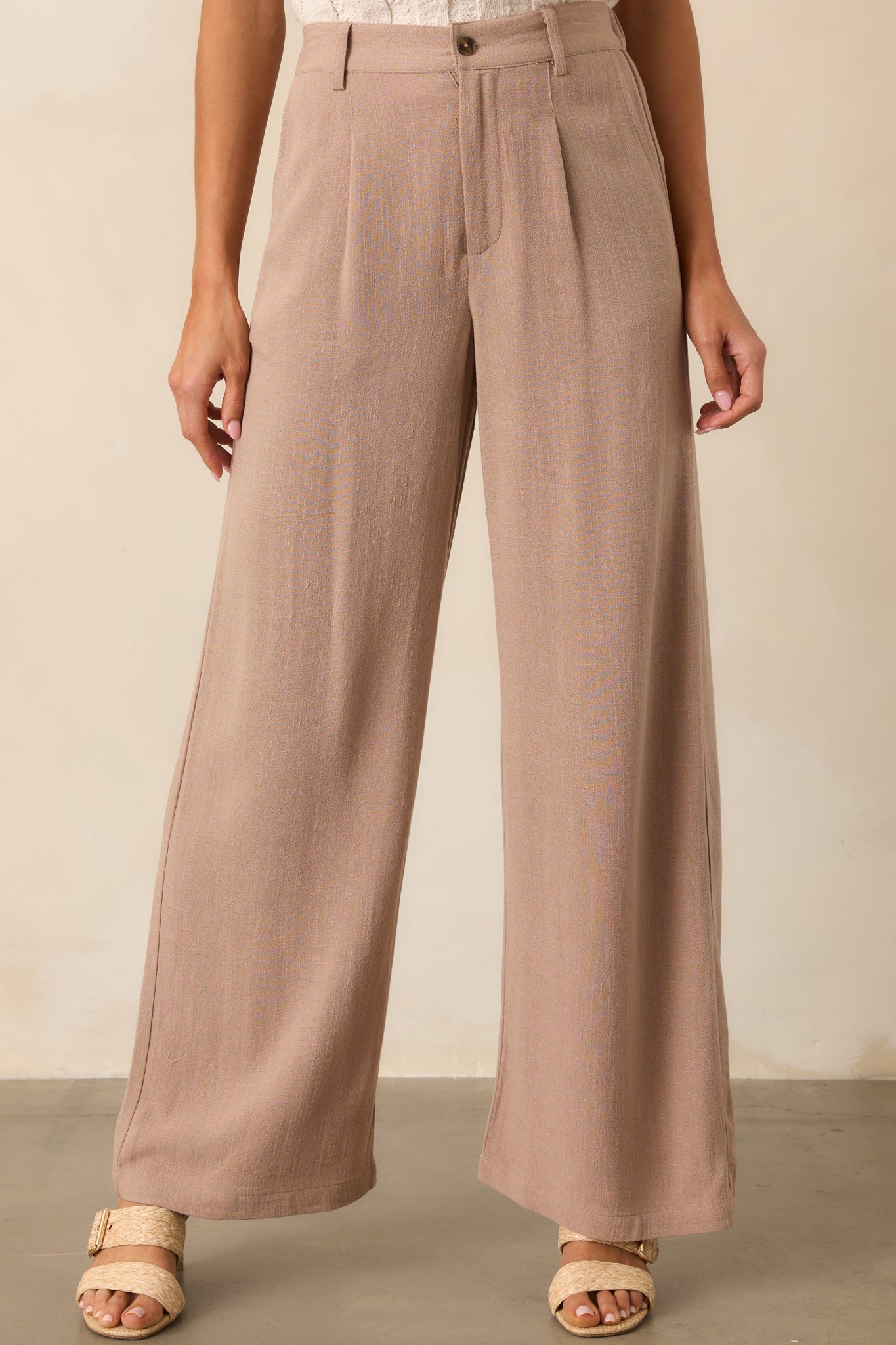 Z Supply Tan Iced Coffee Vista Linen Pant