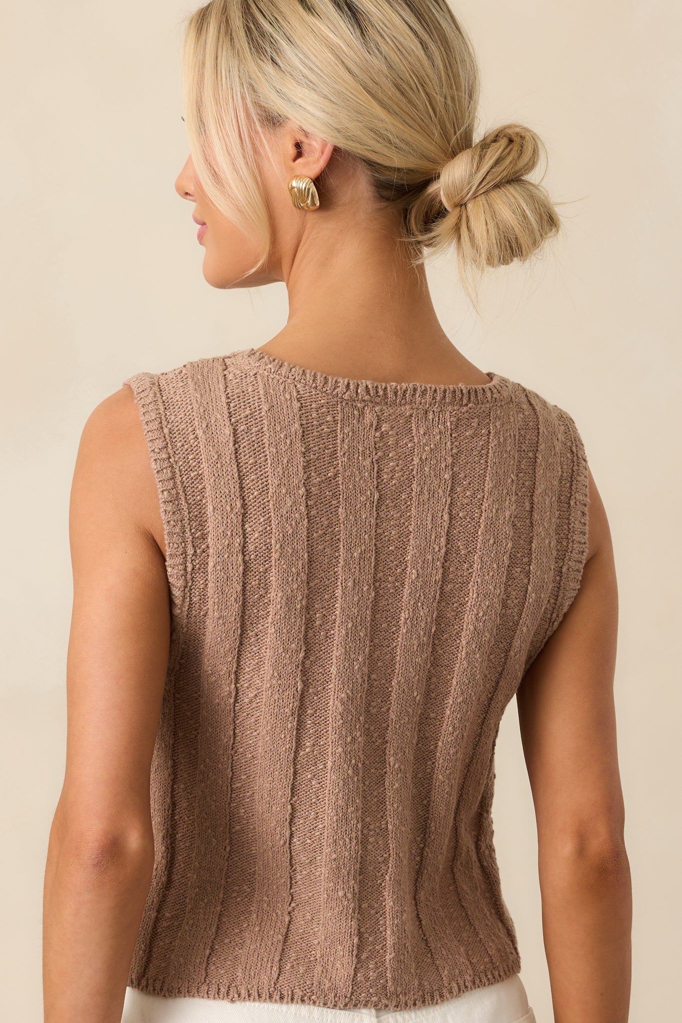 Z Supply Tan Iced Coffee Calan Rib Sweater Cropped Tank