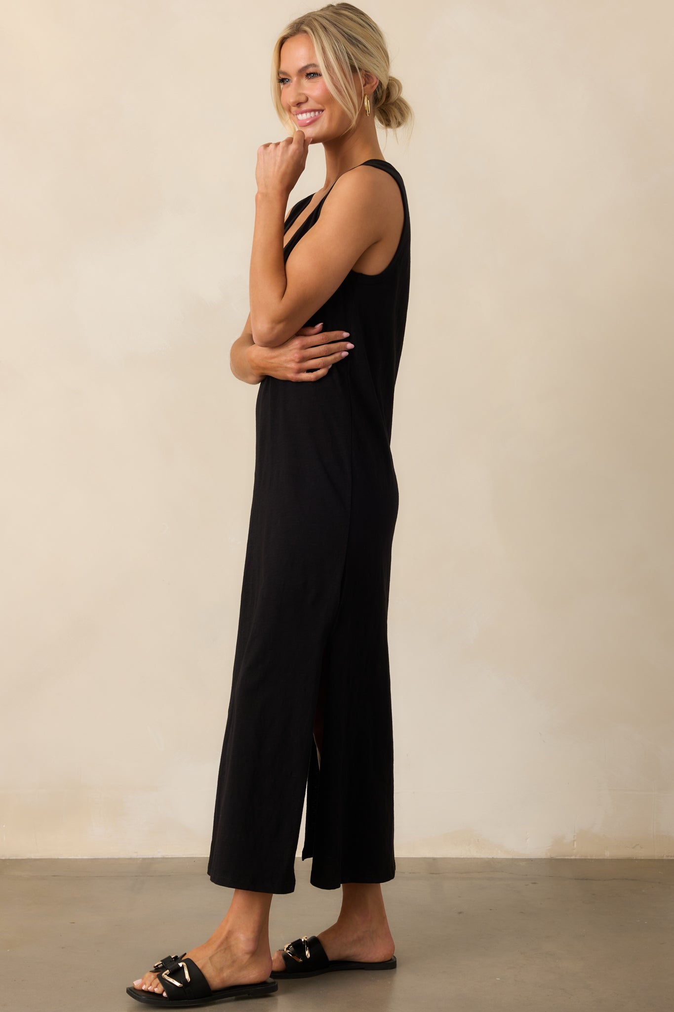 Z Supply Black Palisades Midi Dress