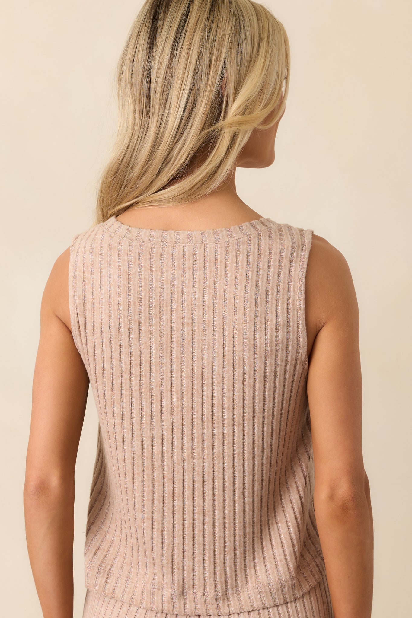Z Supply Tan Sloane V-Neck Silky Rib Tank