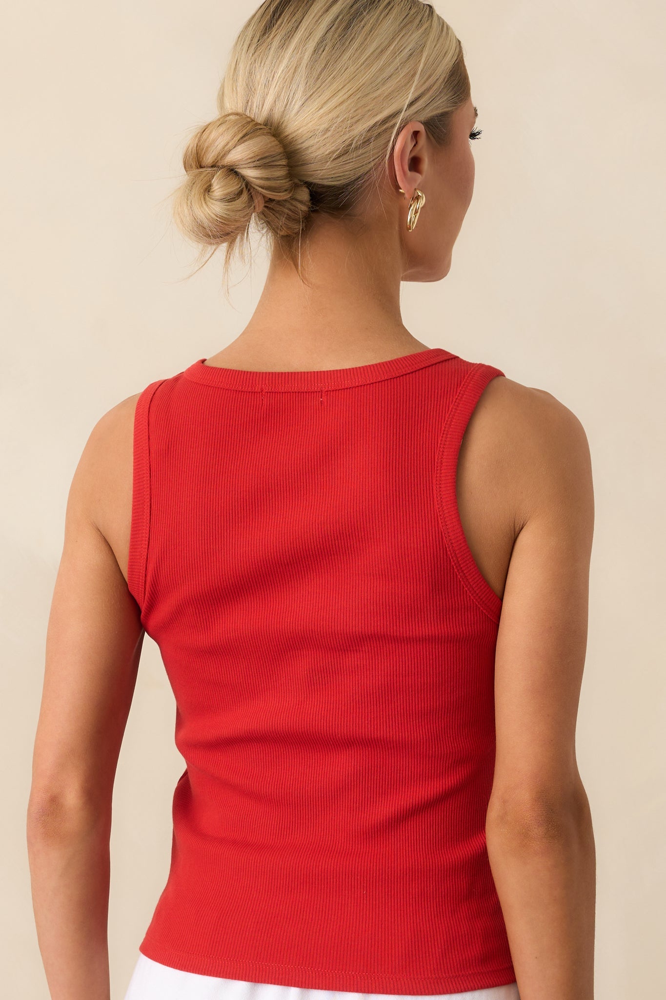 Z Supply Red Cotton Hadley Rib Tank