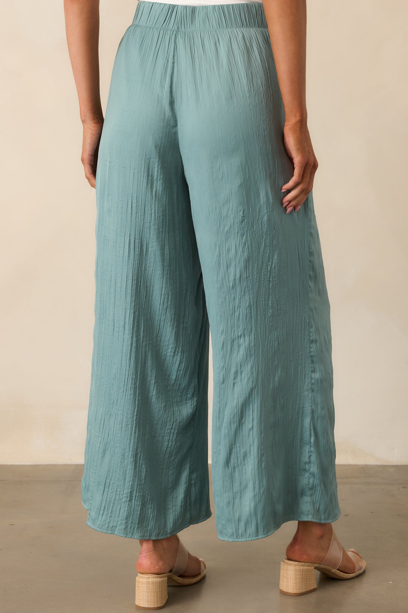 Z Supply Sage Green Sunset Satin Pants
