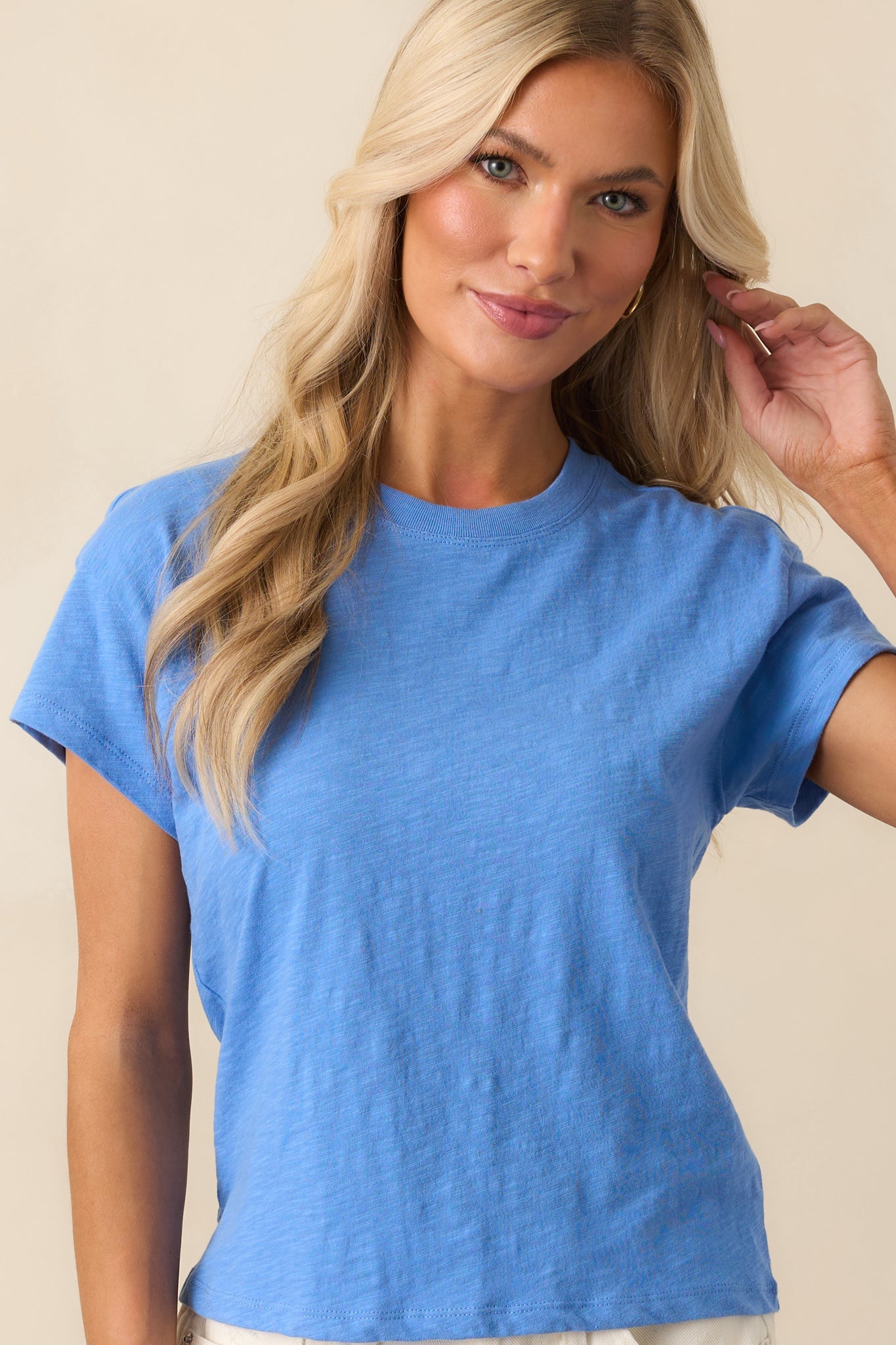 Z Supply Blue Cotton Modern Slub Tee