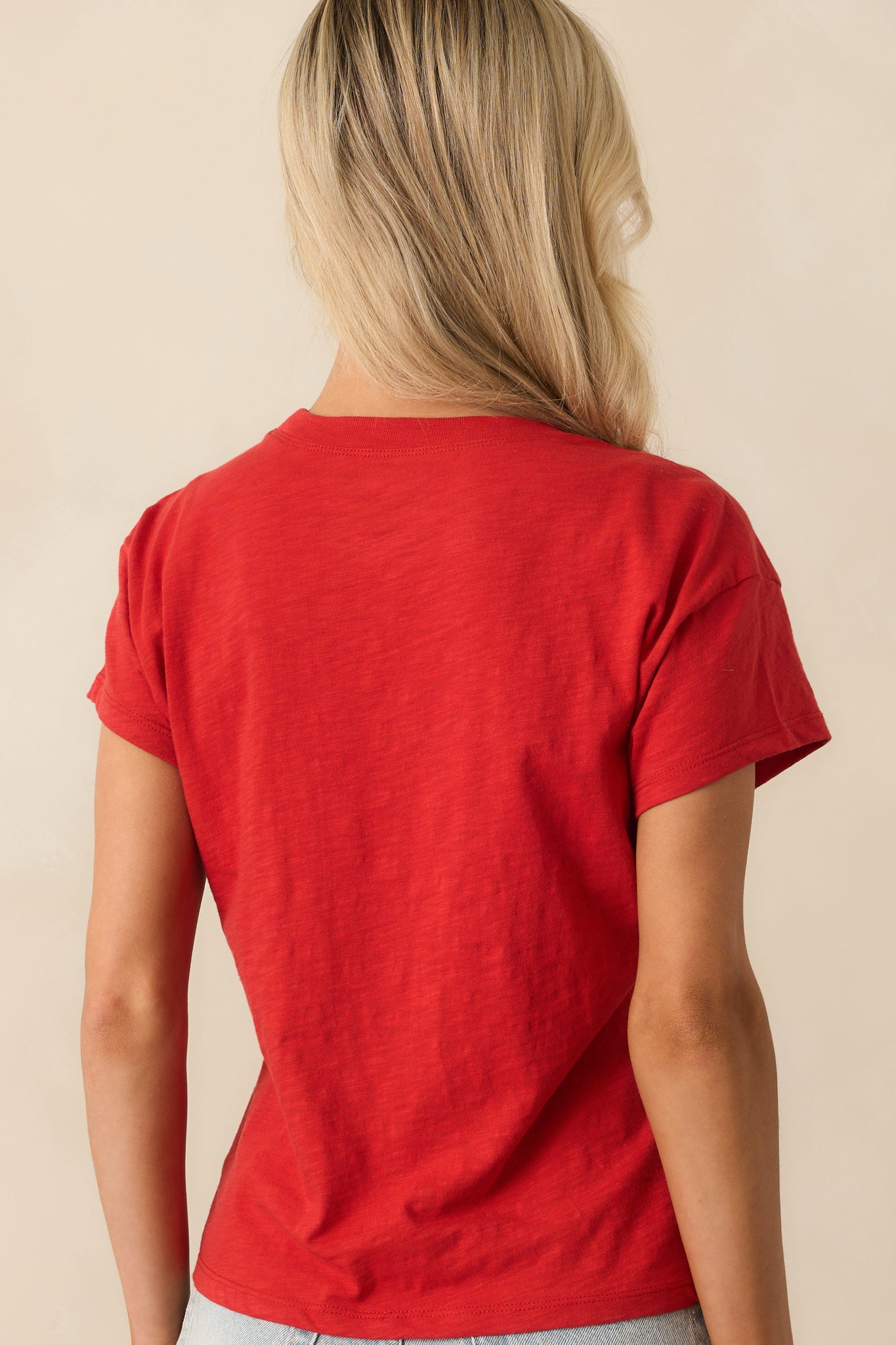 Z Supply Red Cotton Modern Slub Tee