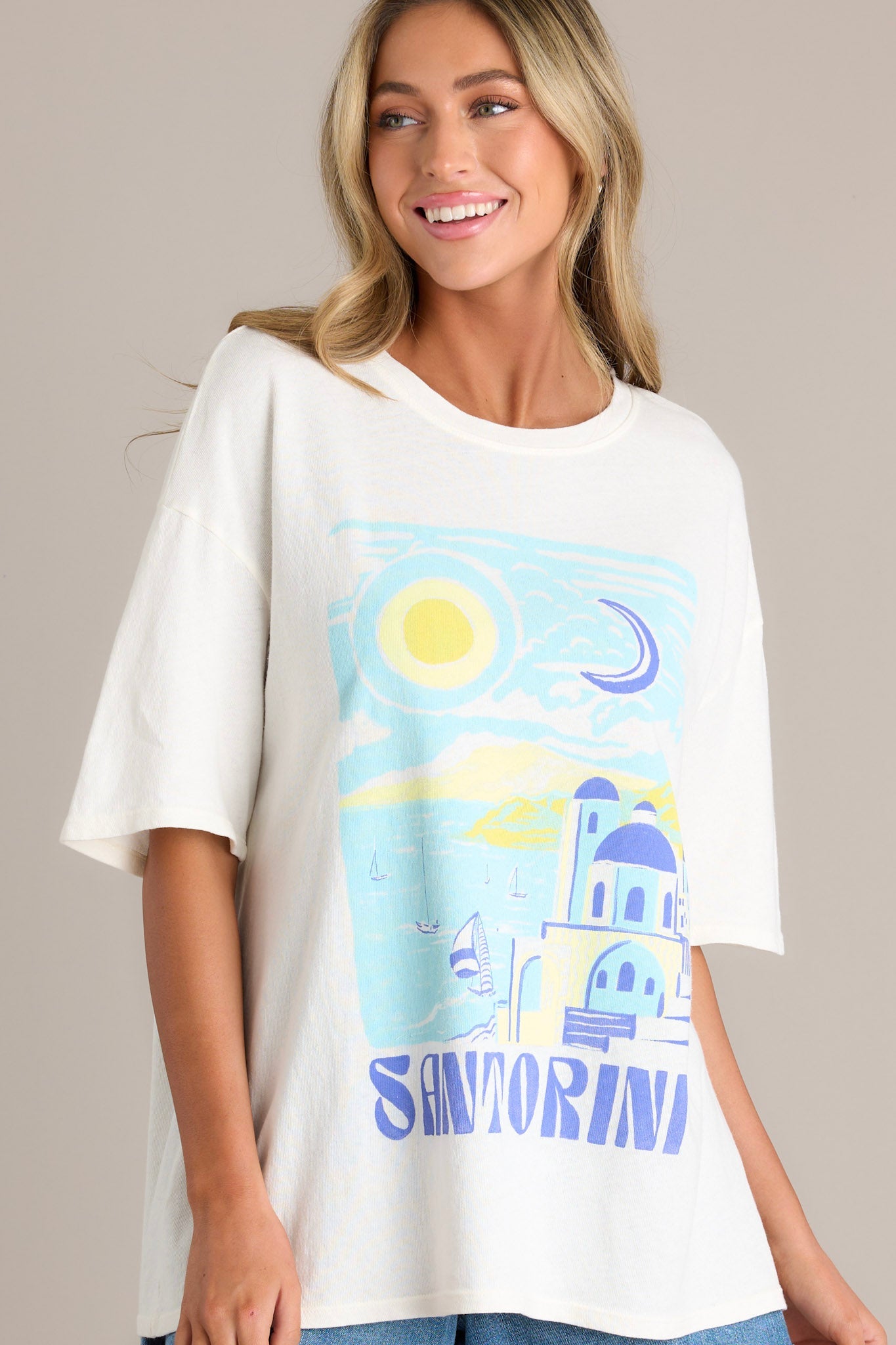 Z Supply Santorini Socal Sea Salt Oversized Tee