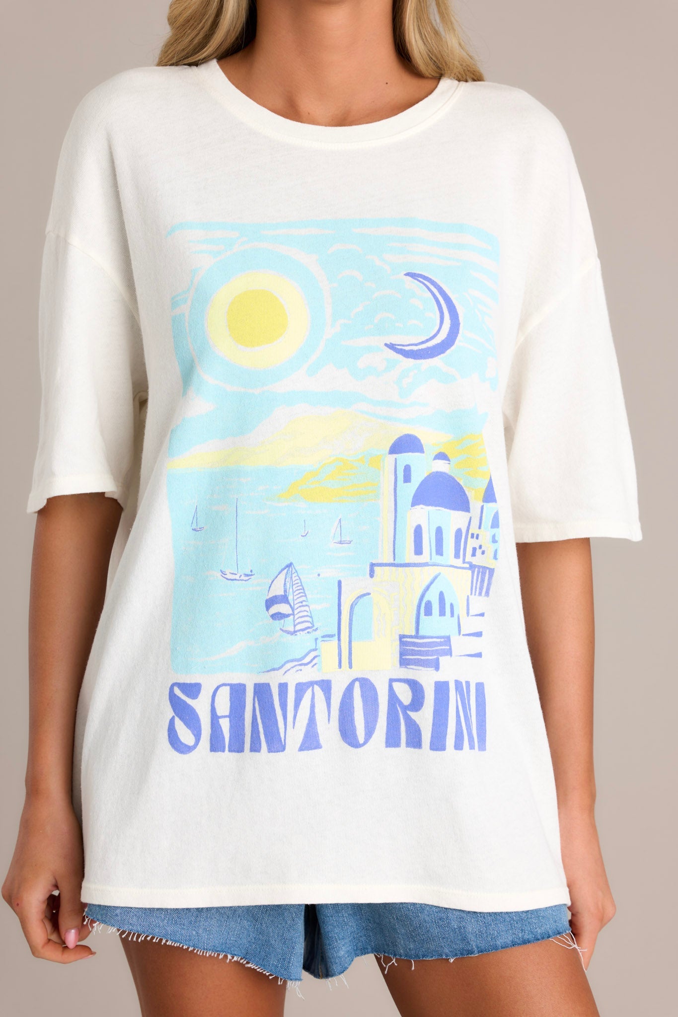 Z Supply Santorini Socal Sea Salt Oversized Tee